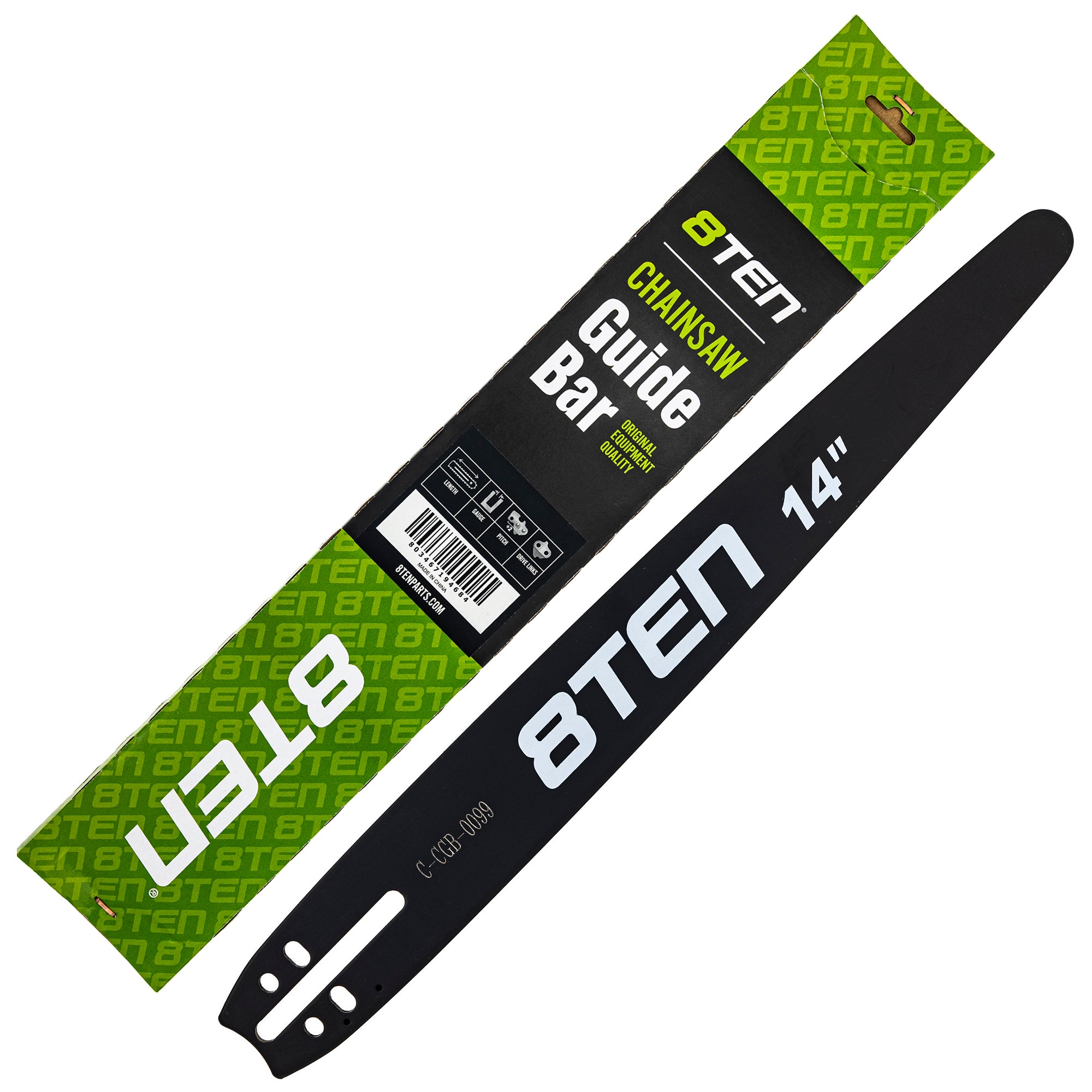 8TEN 810-CCG2211B 14 Inch Chainsaw Guide Bar for Oregon