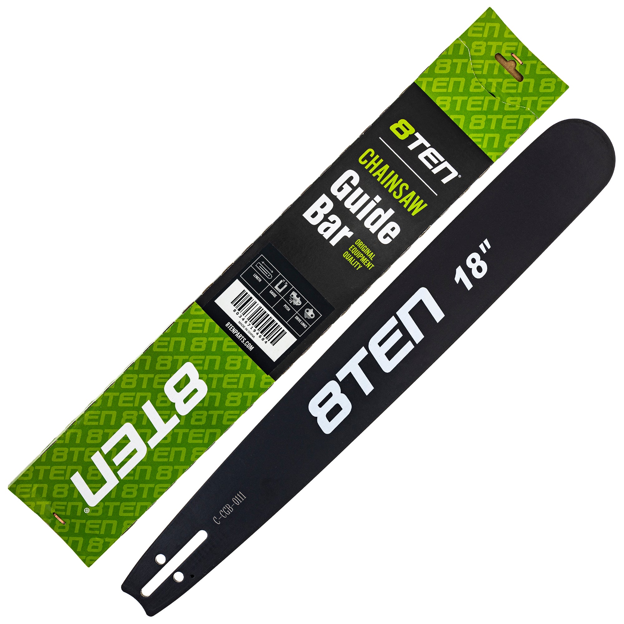8TEN 810-CCG2333B 18 Inch Chainsaw Guide Bar for zOTHER Silver