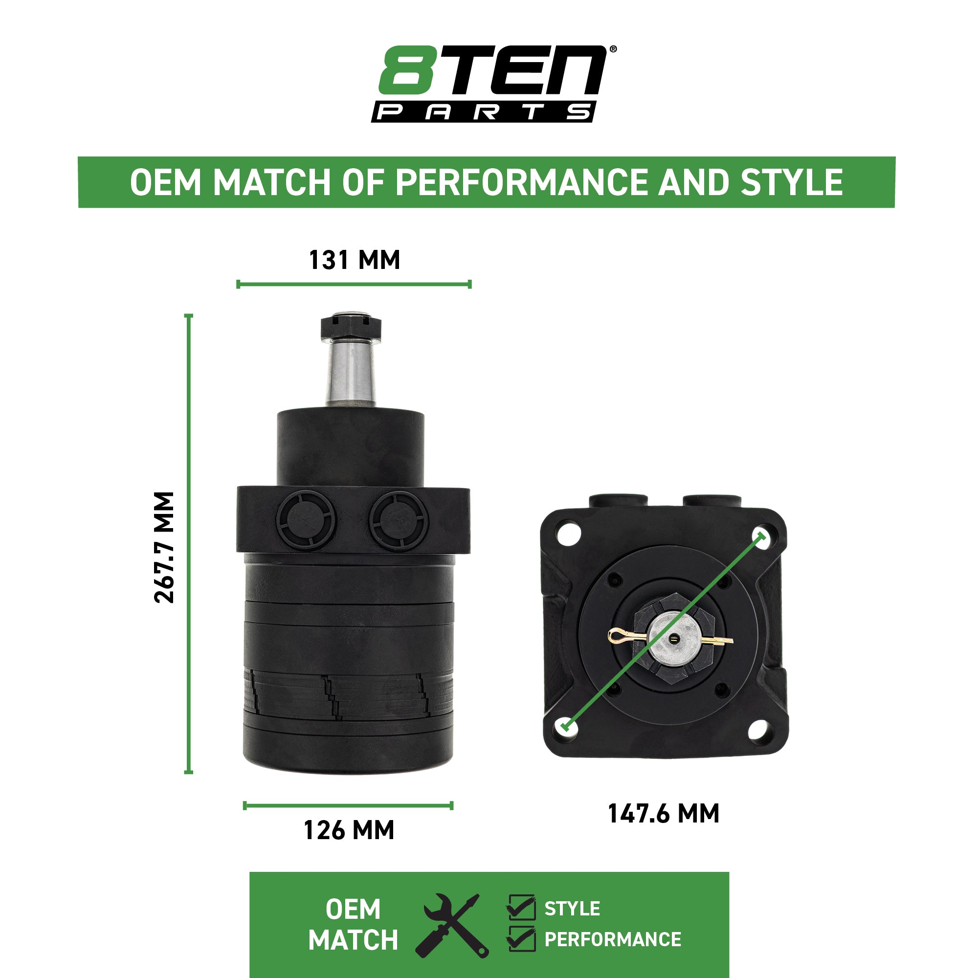 8TEN 519-CHW2224M Hydraulic Wheel Motor for Z-Master Lazer