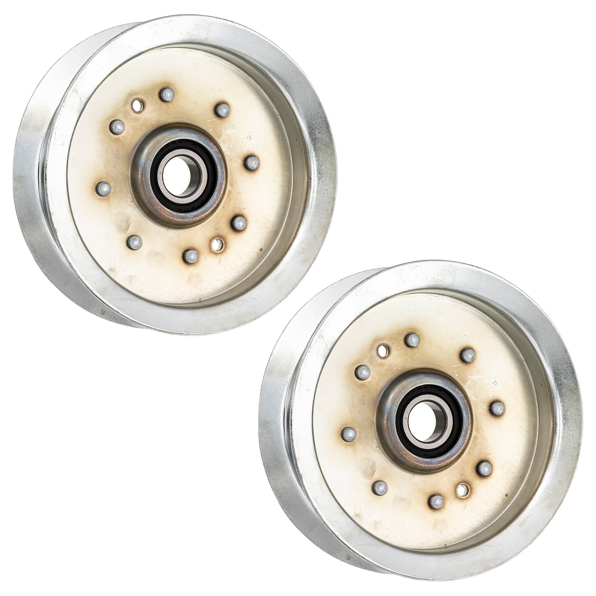 Flat Idler Pulley Set 2-Pack for Walbro Stens Oregon MTD Cub Cadet Troy-Bilt John Deere 8TEN 810-CID2228L