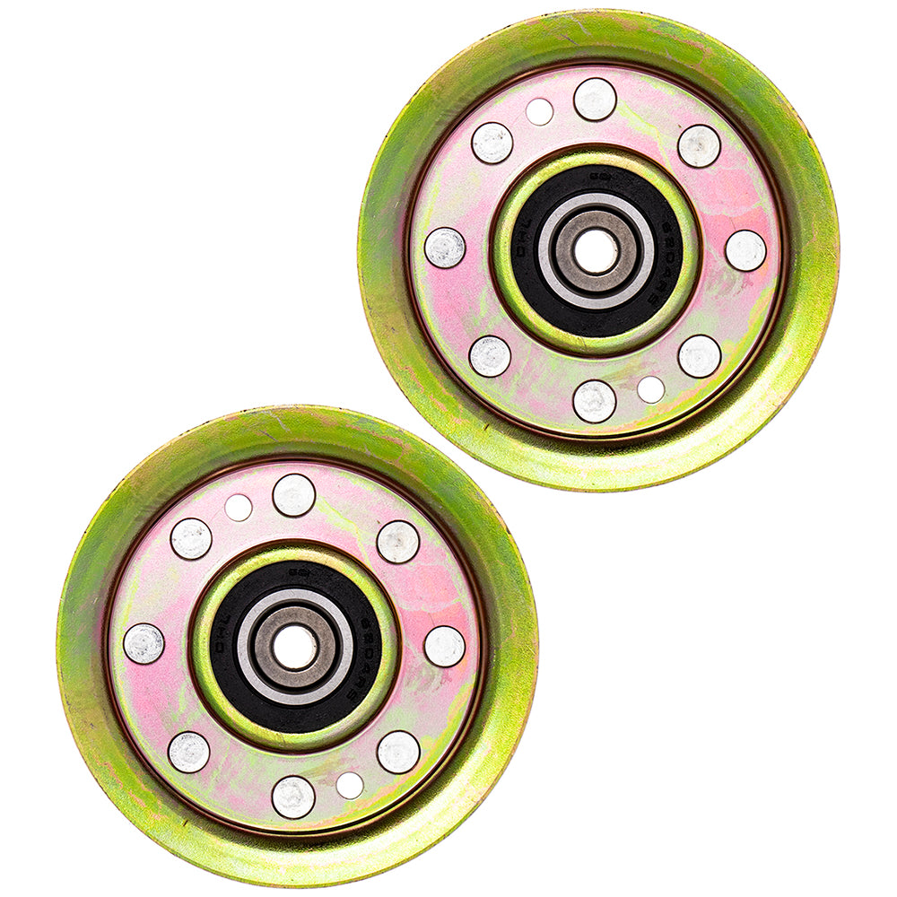 8TEN 810-CID2232L Flat Idler Pulley Set 2-Pack for Stens Oregon