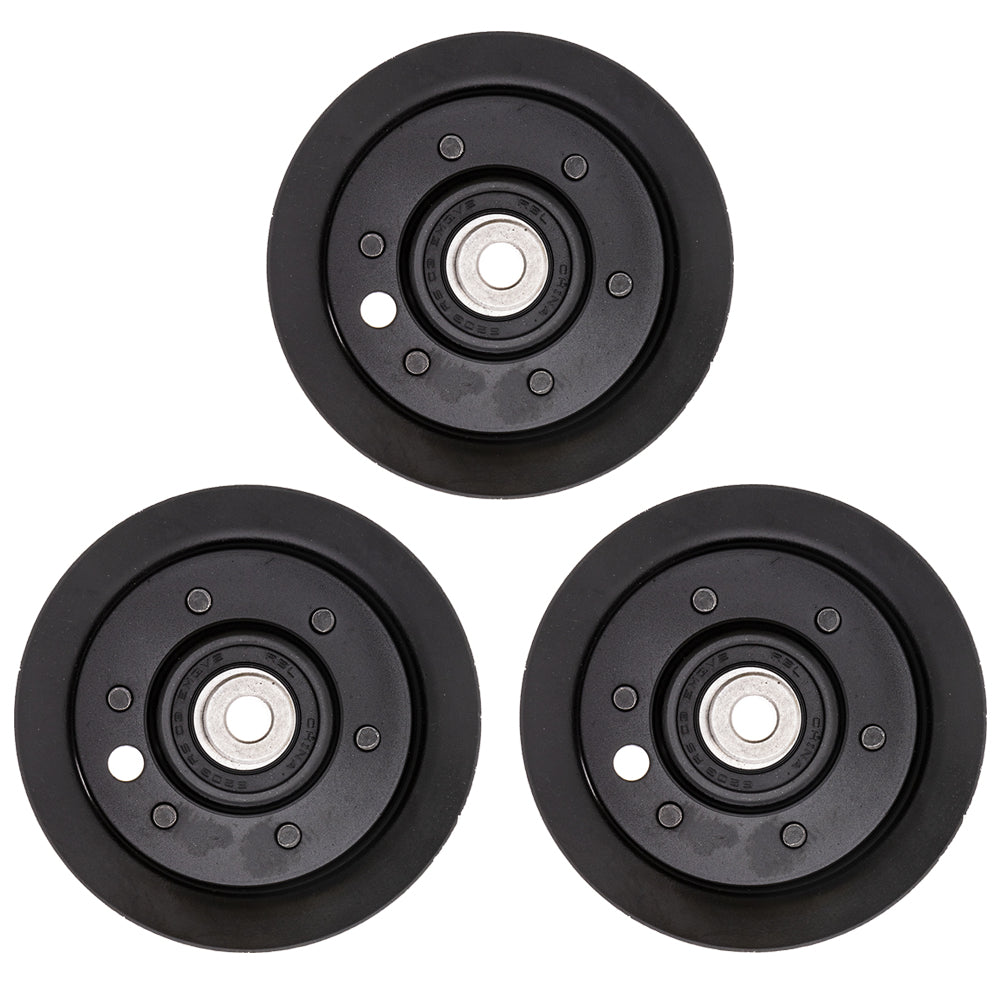8TEN 810-CID2252L Flat Idler Pulley Set 3-Pack for Toro Exmark