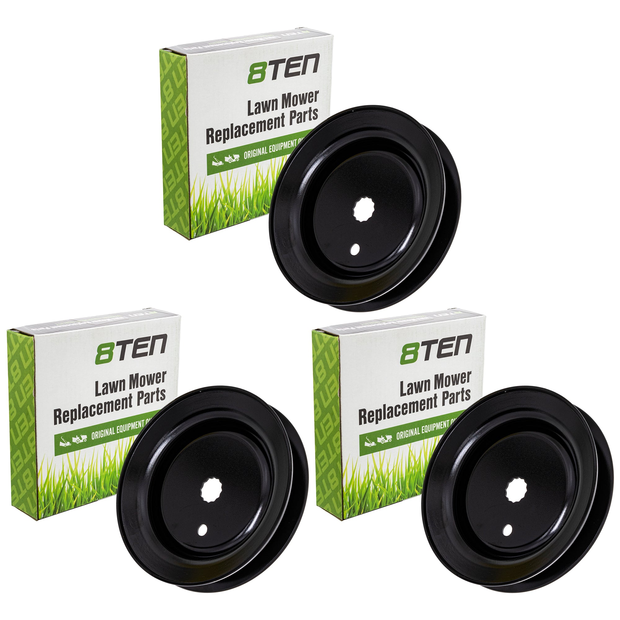 Mower Deck Pulley Set 3-Pack for MTD Cub Cadet Troy-Bilt Tuffy TBWC33XP TBWC33 Super 8TEN 810-CPL2254Y