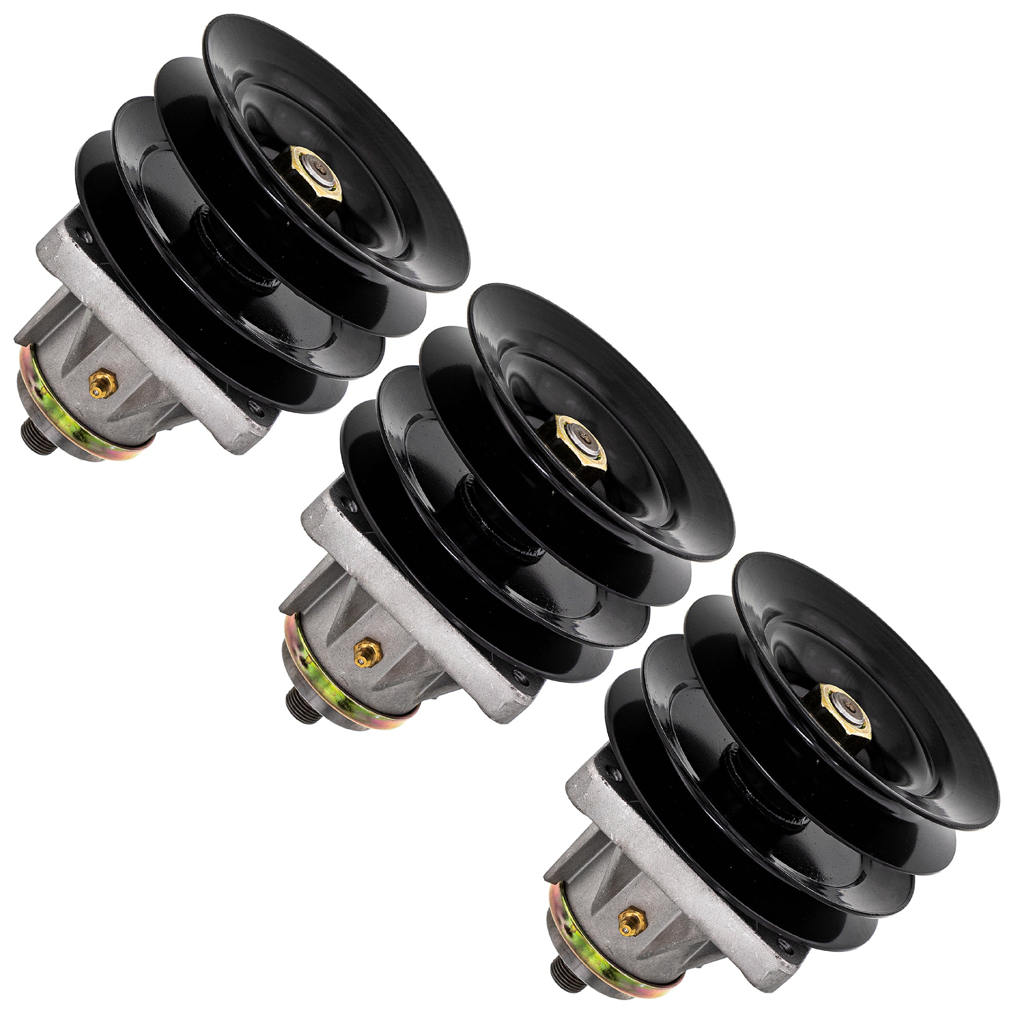 Deck Spindle Double Pulley Set 3-Pack for Stens Oregon MTD Cub Cadet Troy-Bilt T604H 8TEN 810-CSP2338N