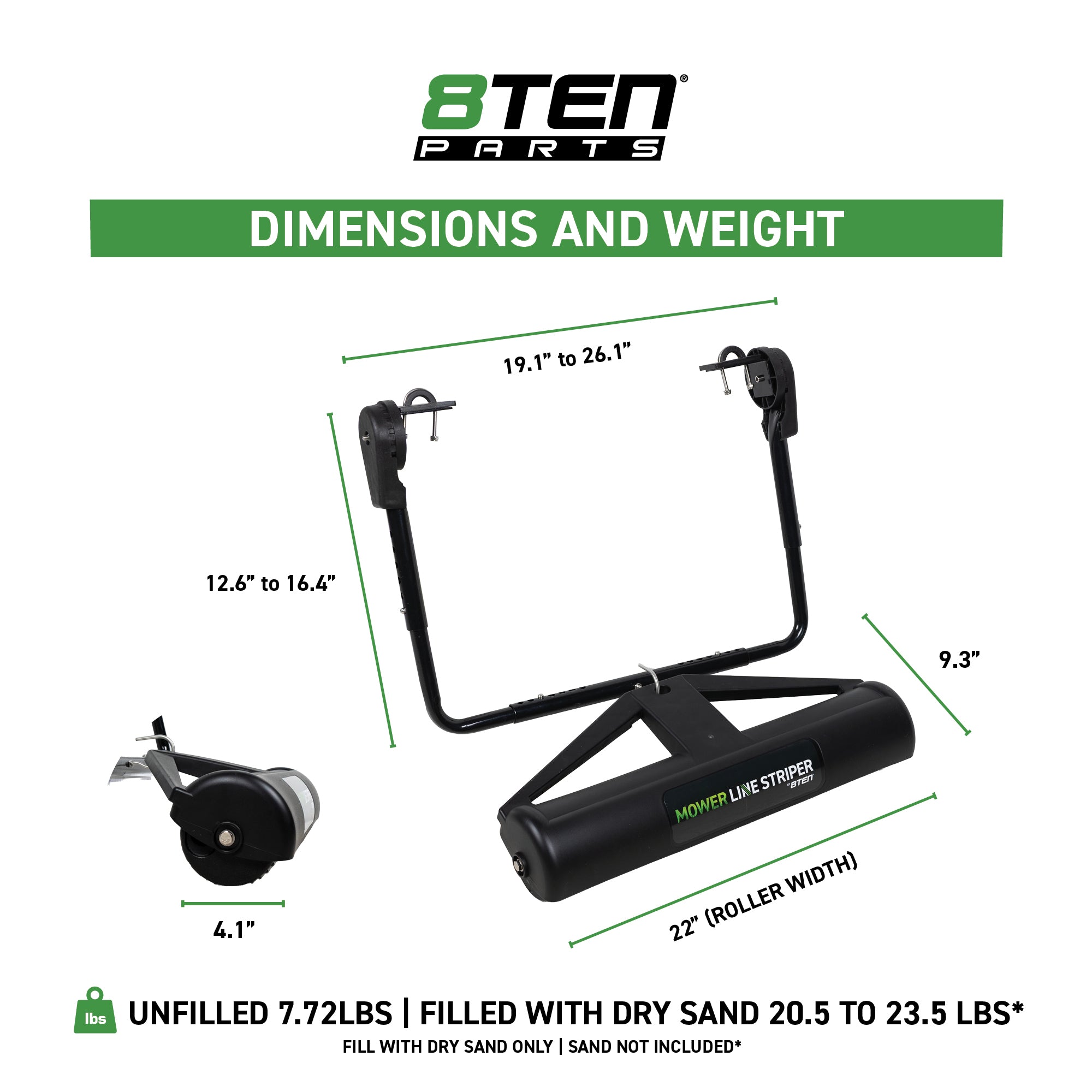 8TEN Lawn Mower Striper Kit