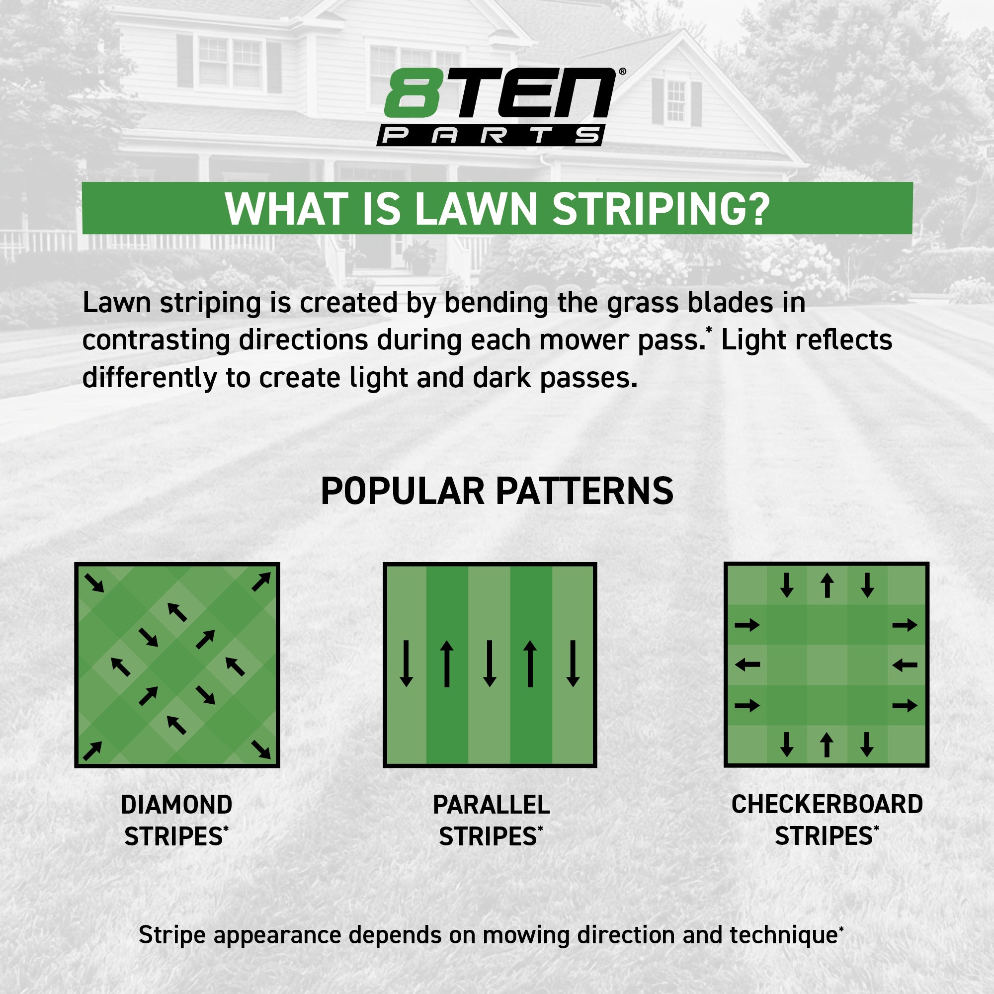 Lawn Mower Striper Kit For Cub Cadet AYP Ariens