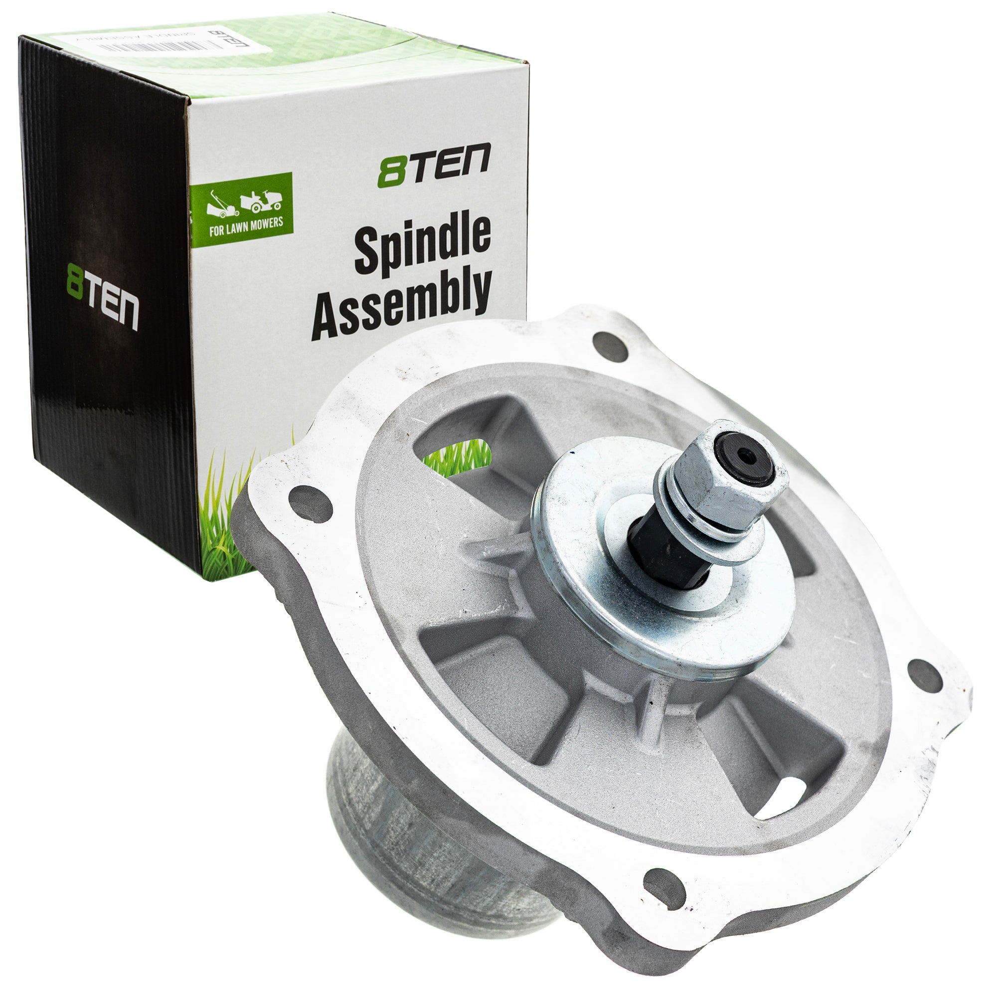 8TEN スピンドル Assembly with Pulley for AYP 54 inch Mower Deck PB24H54YT PB22H54YT PB22H54BF SPGT225 187292 8TEN Blade Spindle Pulley Kit for Husqvarna YTH2348 532187281 48
