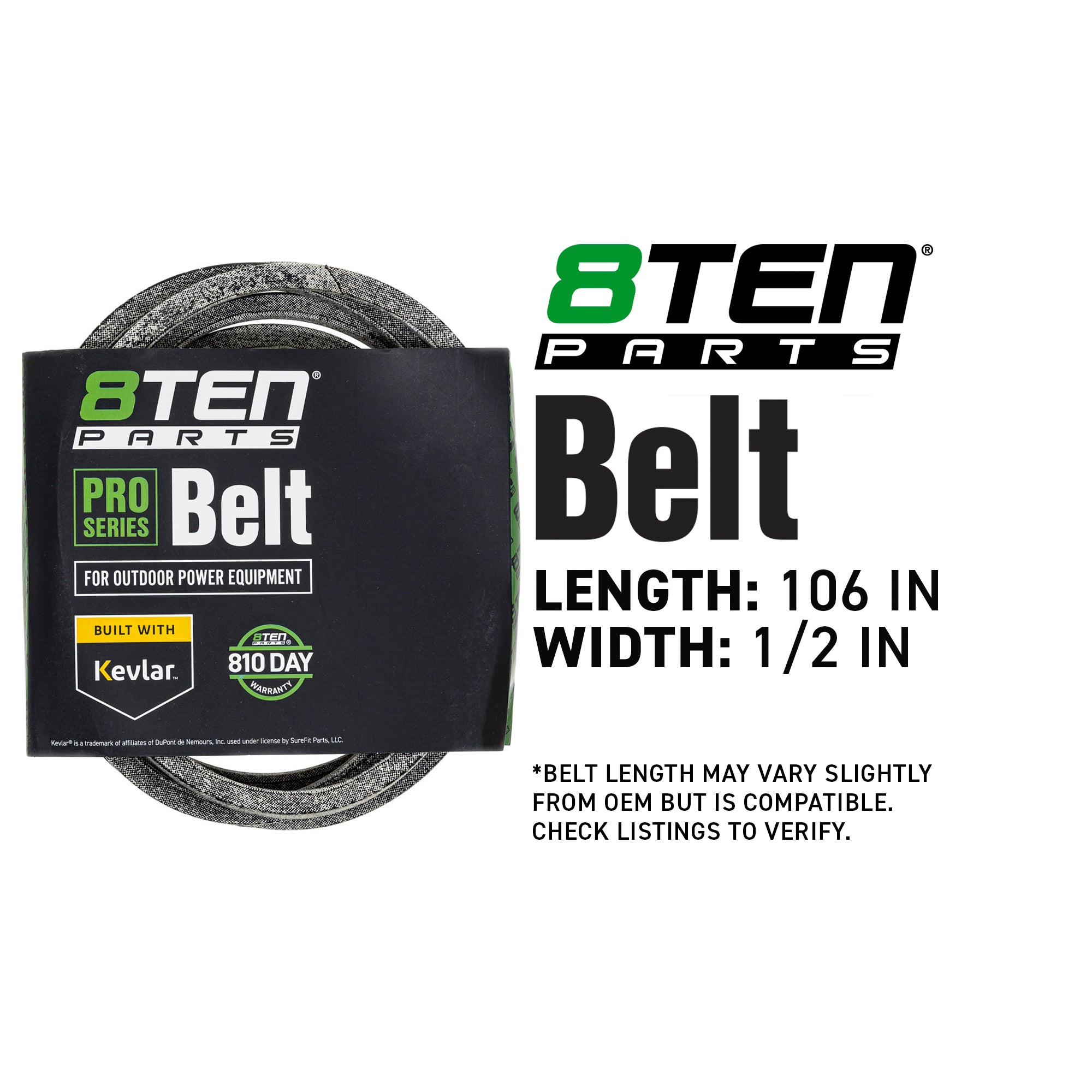 8TEN Deck Spindle & Belt Kit
