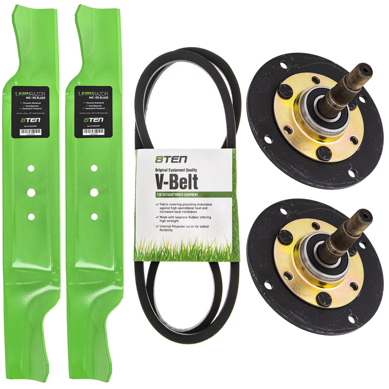 Deck Spindles, Blades, & Belt Kit for UNITED HARDWARE DIST Stens Oregon MTD Cub Cadet 8TEN MK1001961