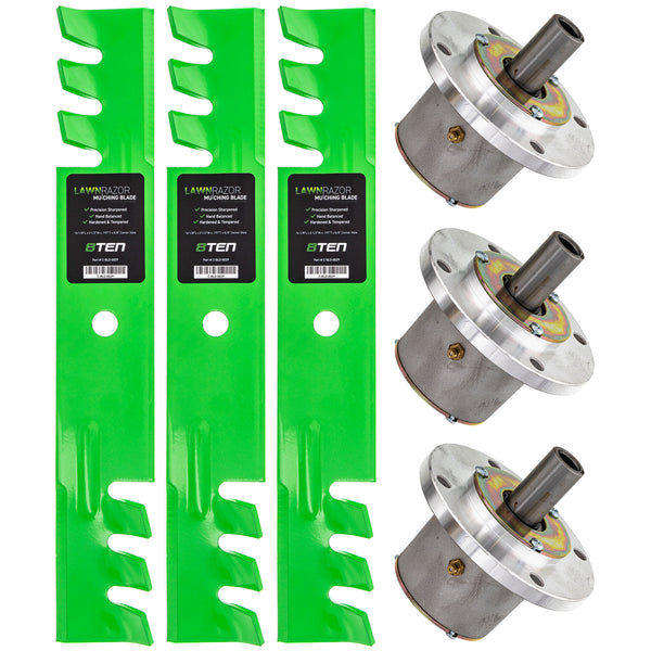 Deck Spindles & Mulching Blades Kit For Gravely | 8TEN