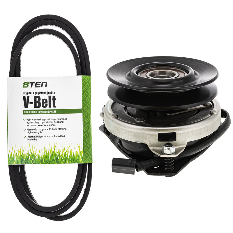 Electric PTO Clutch & Belt Kit for Xtreme Warner Stens Oregon MTD Cub Cadet Troy-Bilt 8TEN MK1006330