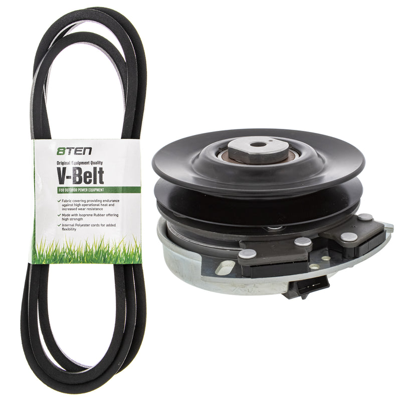 Electric PTO Clutch & Belt Kit for Xtreme Warner Stens Rotary MTD Cub Cadet Troy-Bilt 8TEN MK1006367