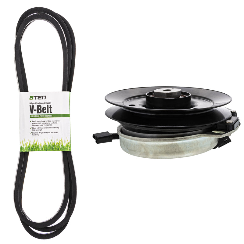 Electric PTO Clutch & Belt Kit for Xtreme Warner Toro Exmark Stens 104-3624 5219-13 8TEN MK1006411