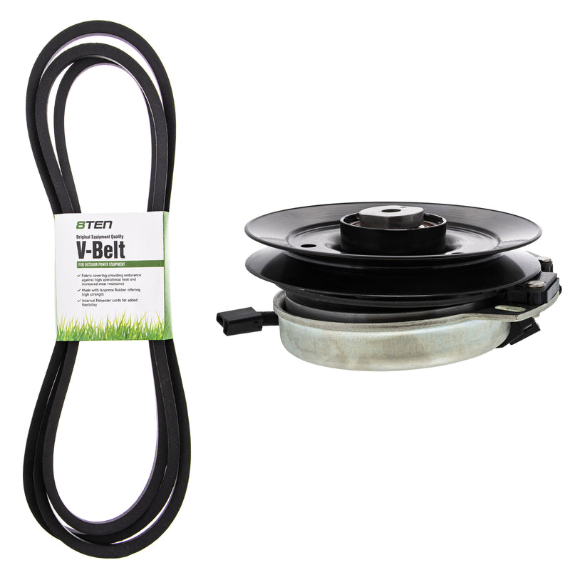 Electric PTO Clutch & Belt Kit for Xtreme Warner Toro Exmark Stens 104-3624 5219-13 8TEN MK1006413