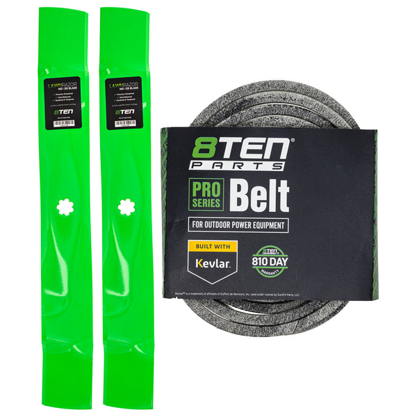 Mower Blades & Deck Belt Kit For John Deere MK1007811 | 8TEN