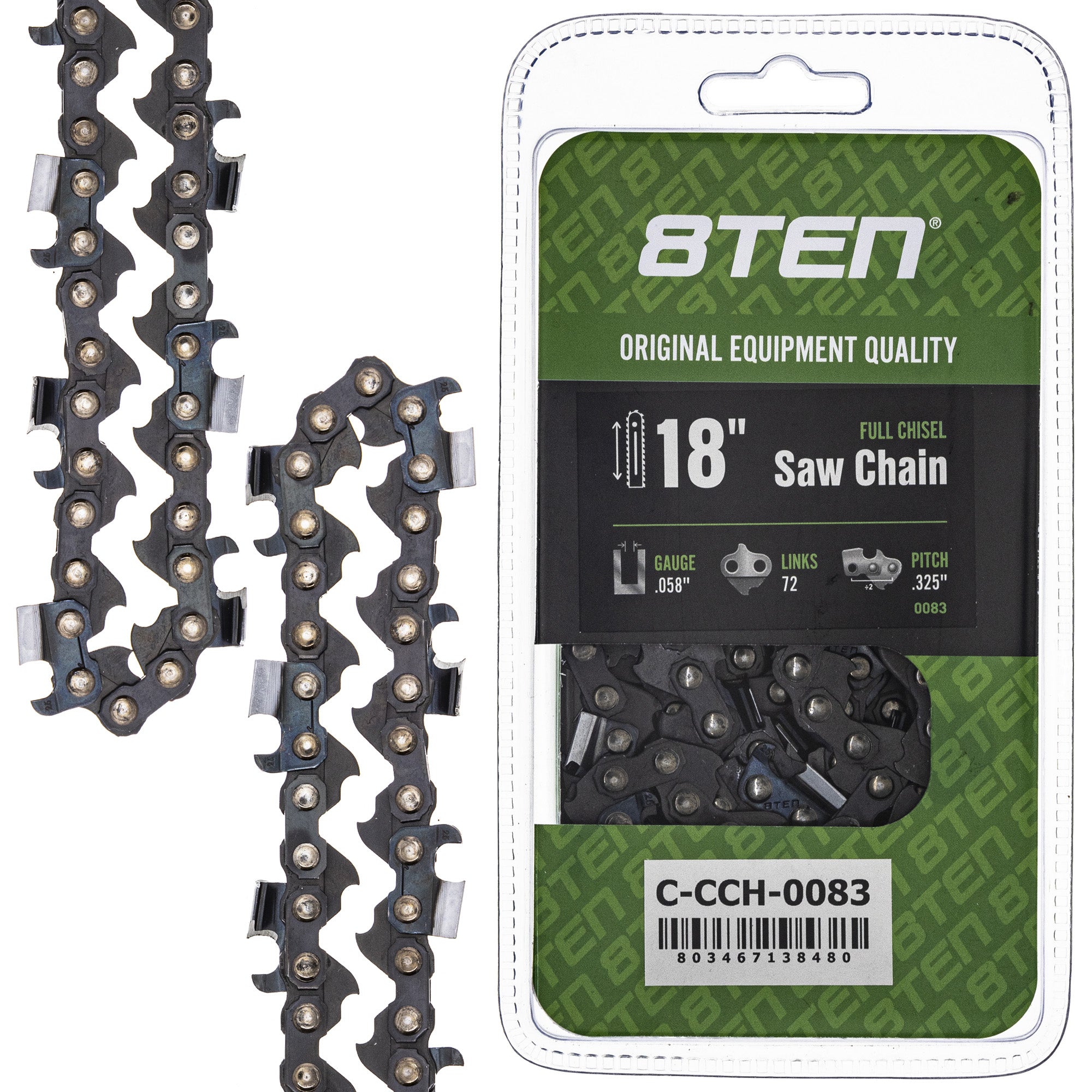 Chainsaw Bar & Chain Set 18 Inch For MK1010277 | 8TEN