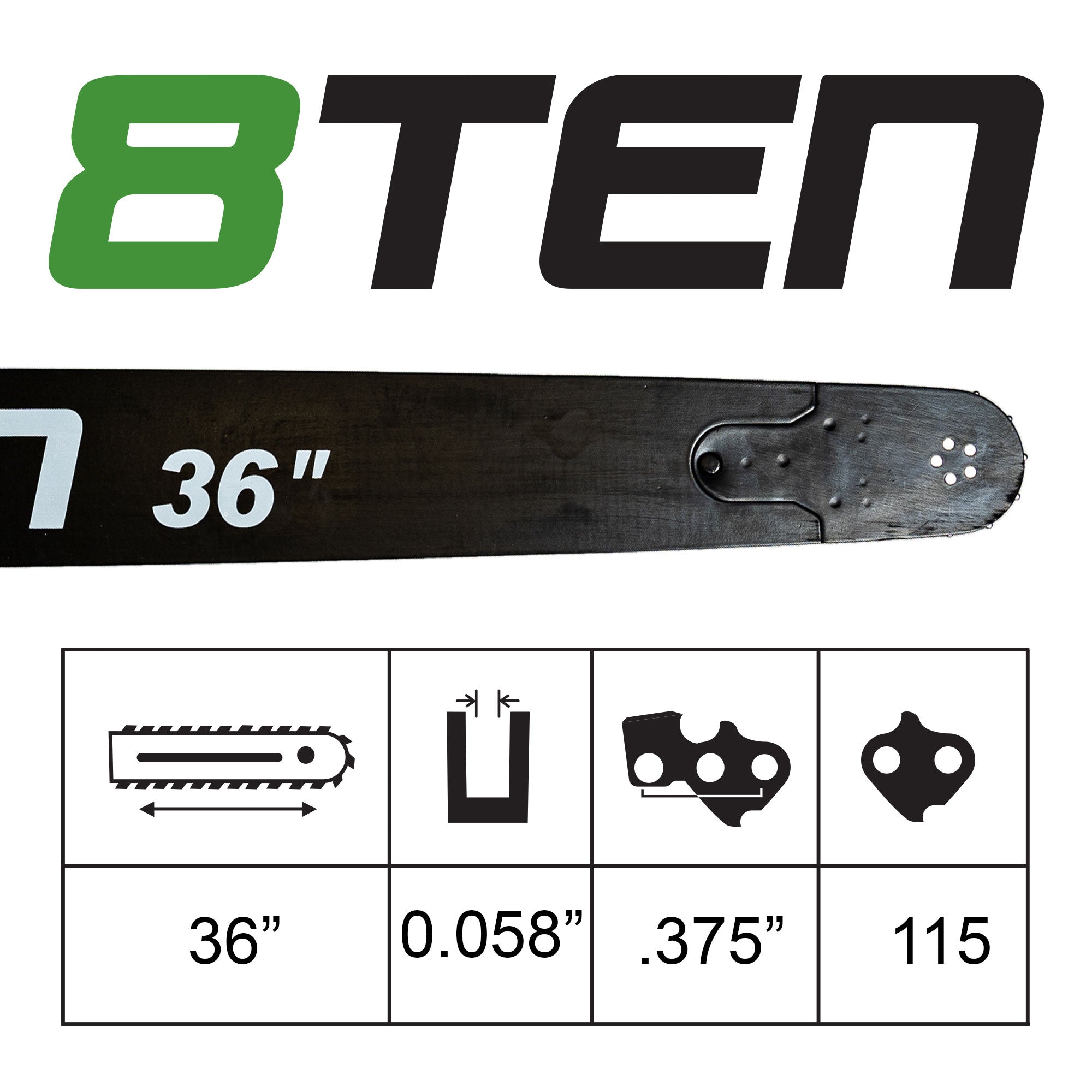 はっちcs サプライ セット Chainsaw Bar & Chain Set 36 Inch For MK1010325 | 8TEN