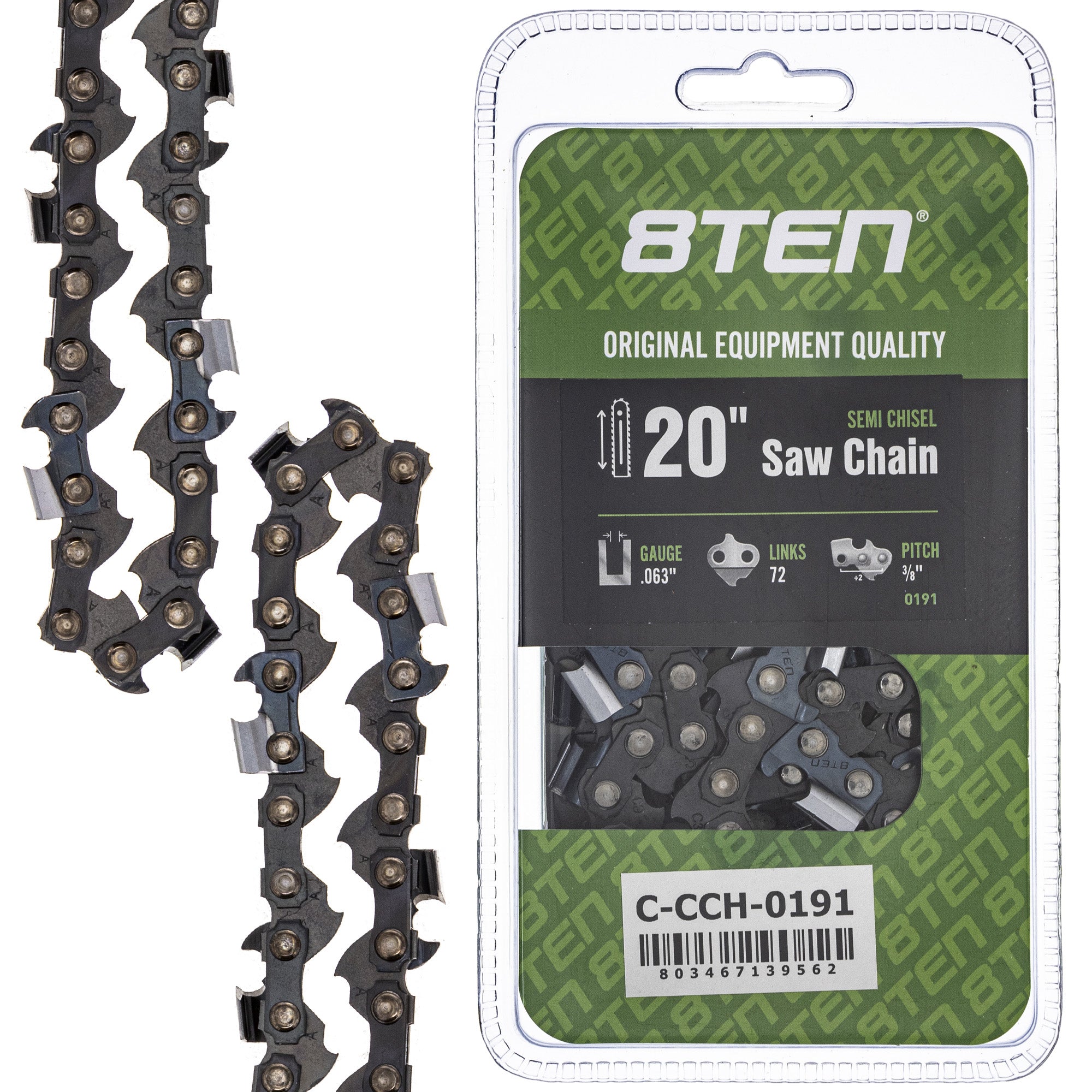 8TEN MK1010408 Guide Bar & Chain for