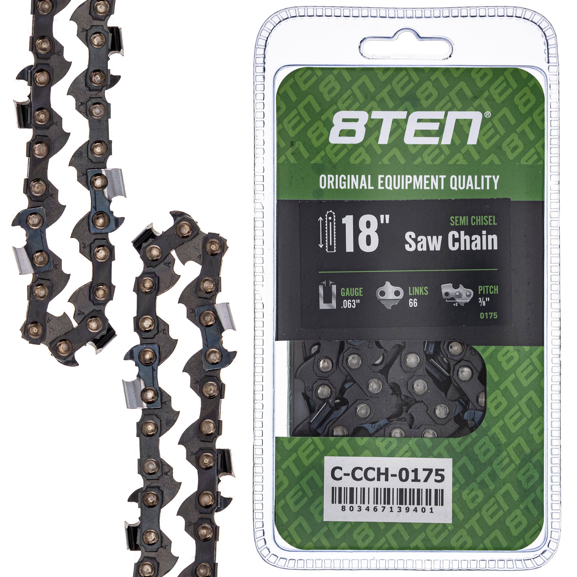 8TEN MK1010434 Guide Bar & Chain for