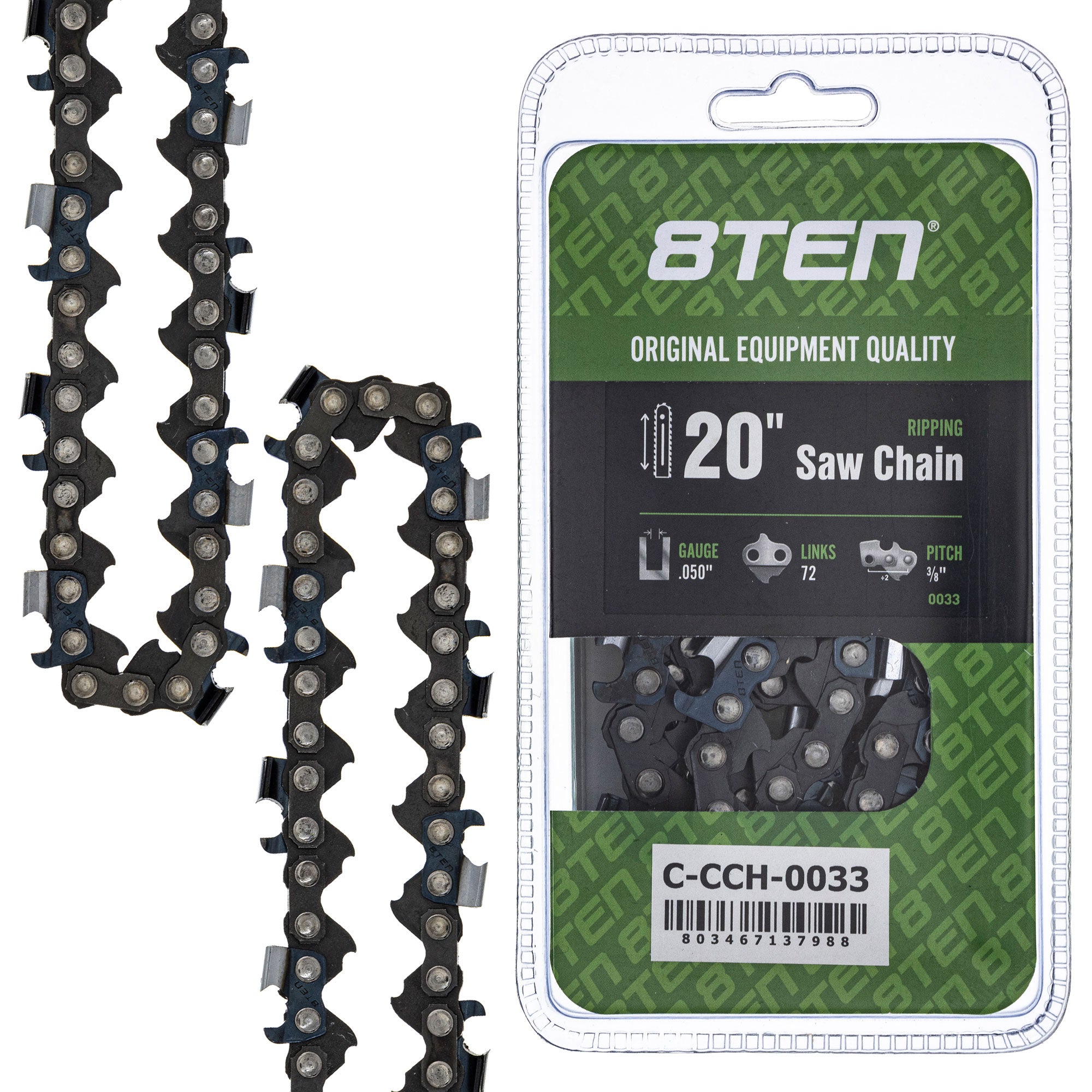 8TEN MK1010440 Guide Bar & Chain for