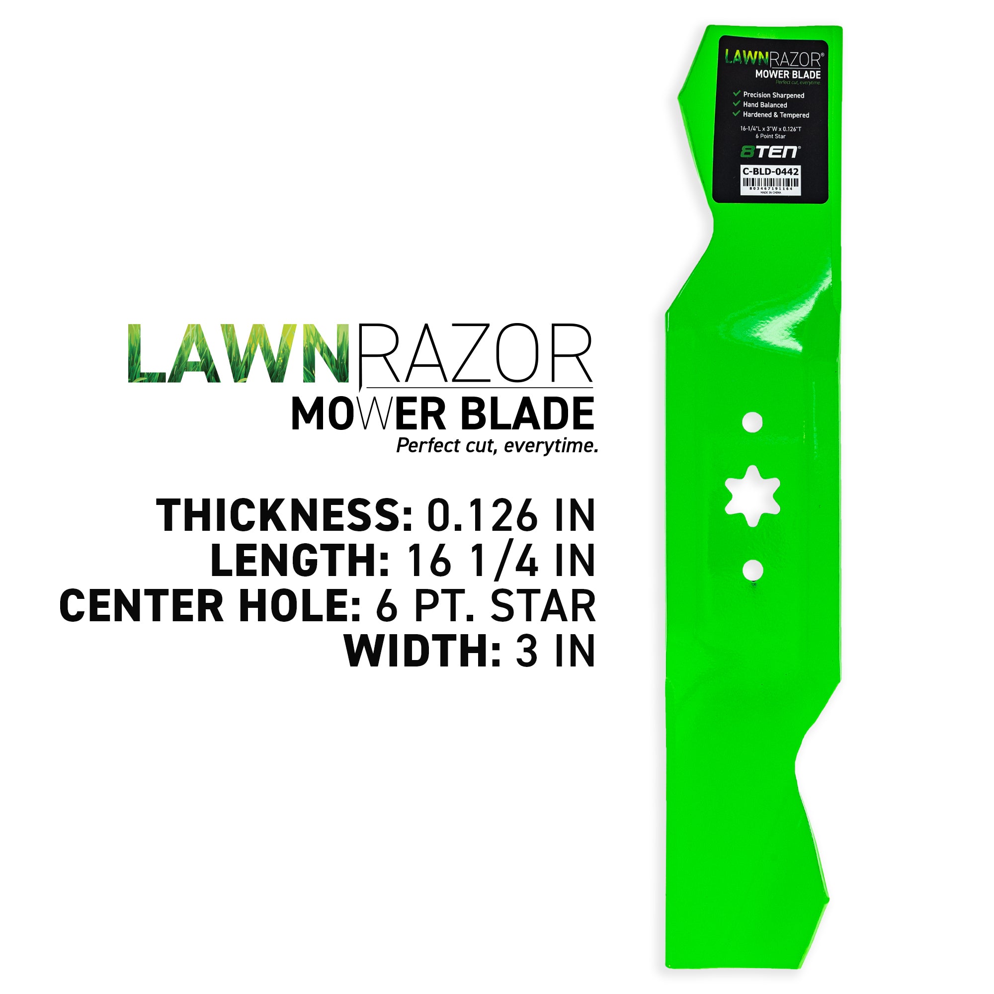 High Lift Blade For MTD Ranch King MK1012624 | 8TEN