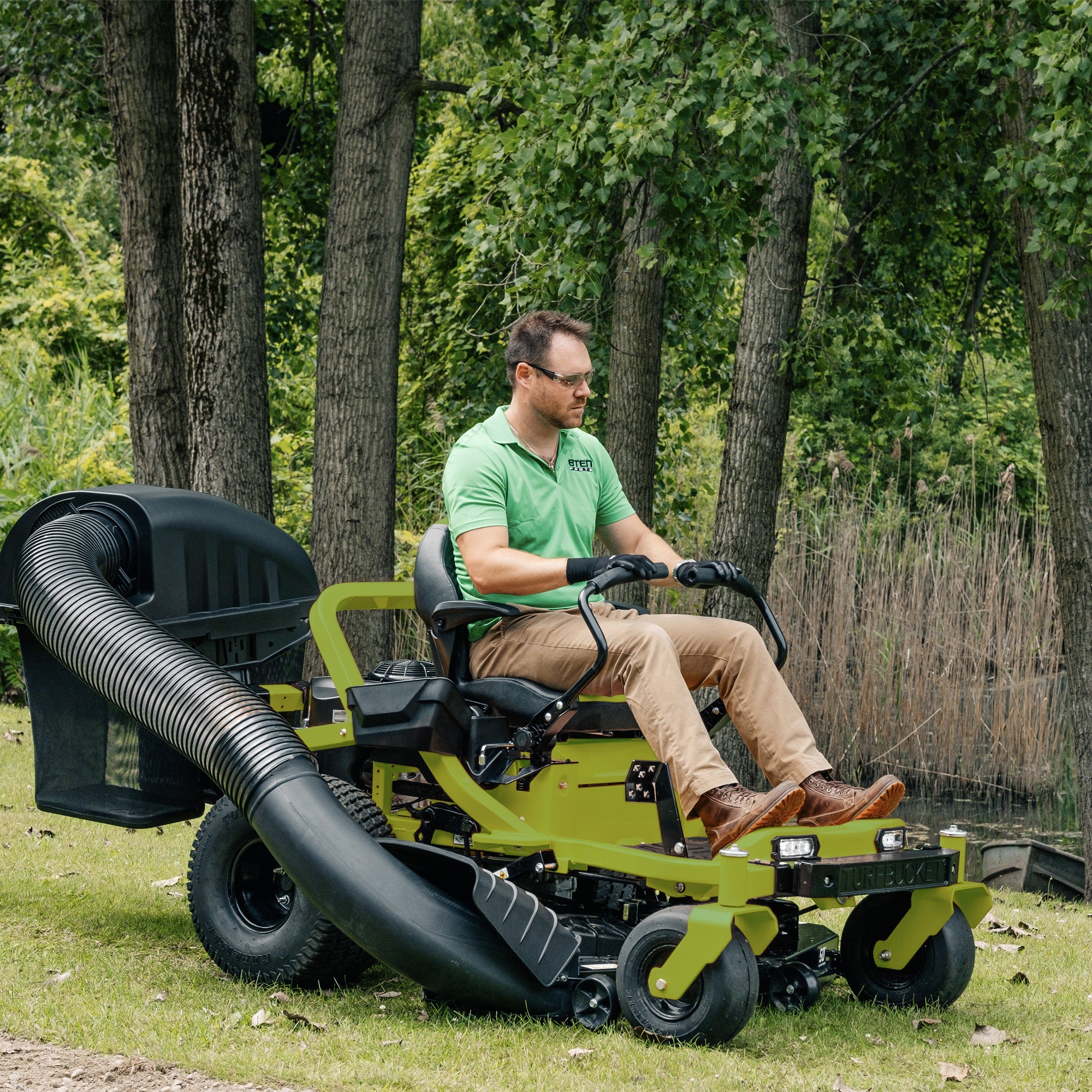 8TEN TURFBUCKET Grass Twin Bagger System for John Deere Ztrak