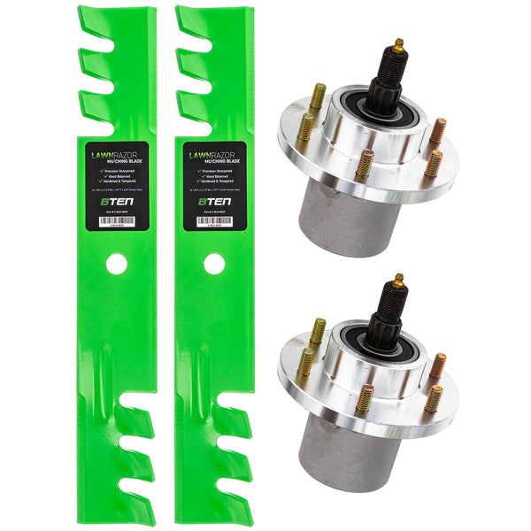 Mower Blades & Deck Spindles Kit For Gravely EverRide | 8TEN