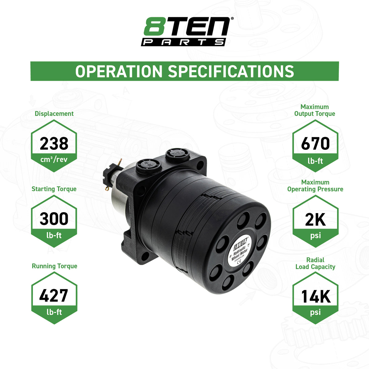 8TEN MK1015520 Hydraulic Wheel Motor