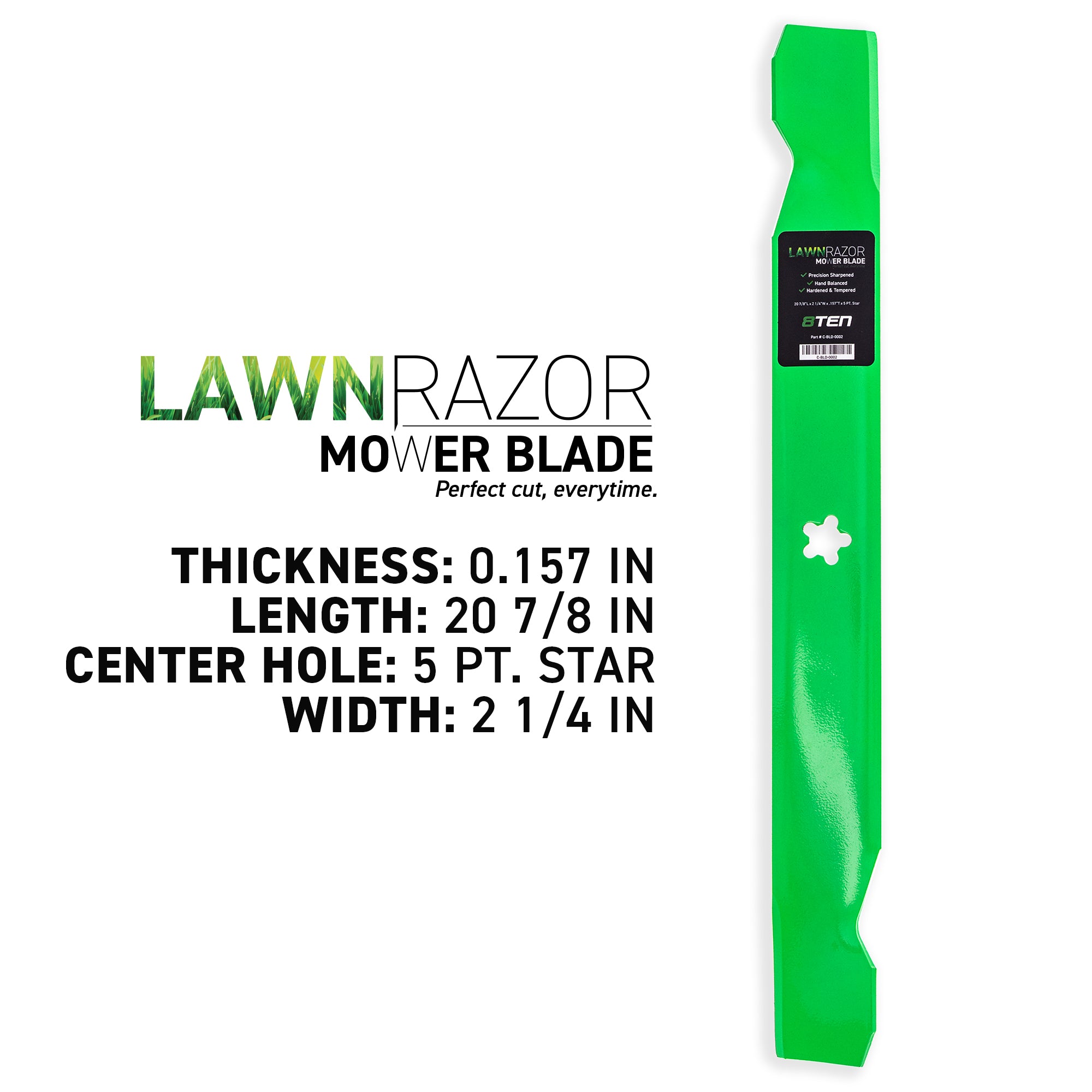 8TEN LawnRAZOR High Lift Blade 4-Pack 134149 138971
