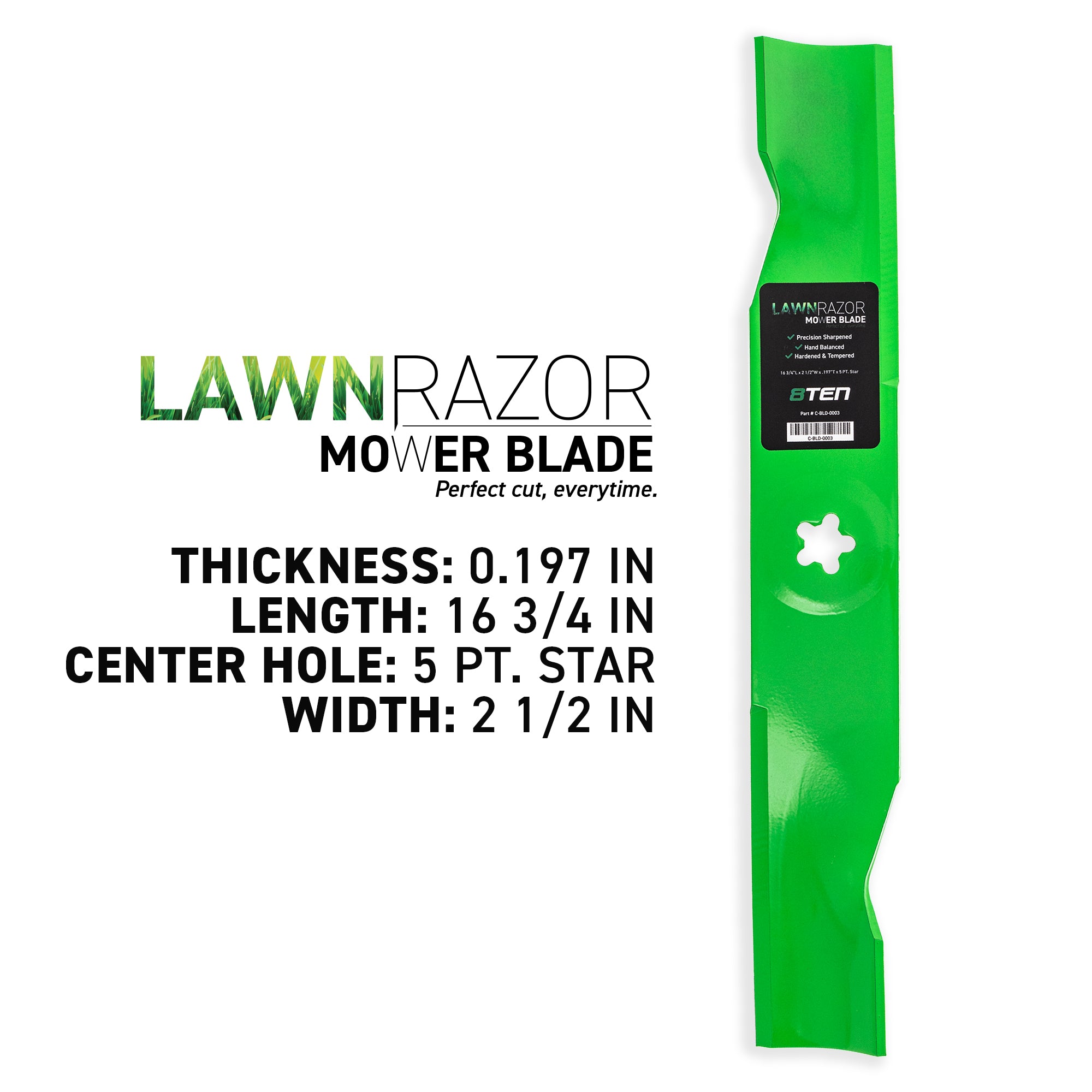 8TEN LawnRAZOR Mower Blade 6-Pack 180054 532173920