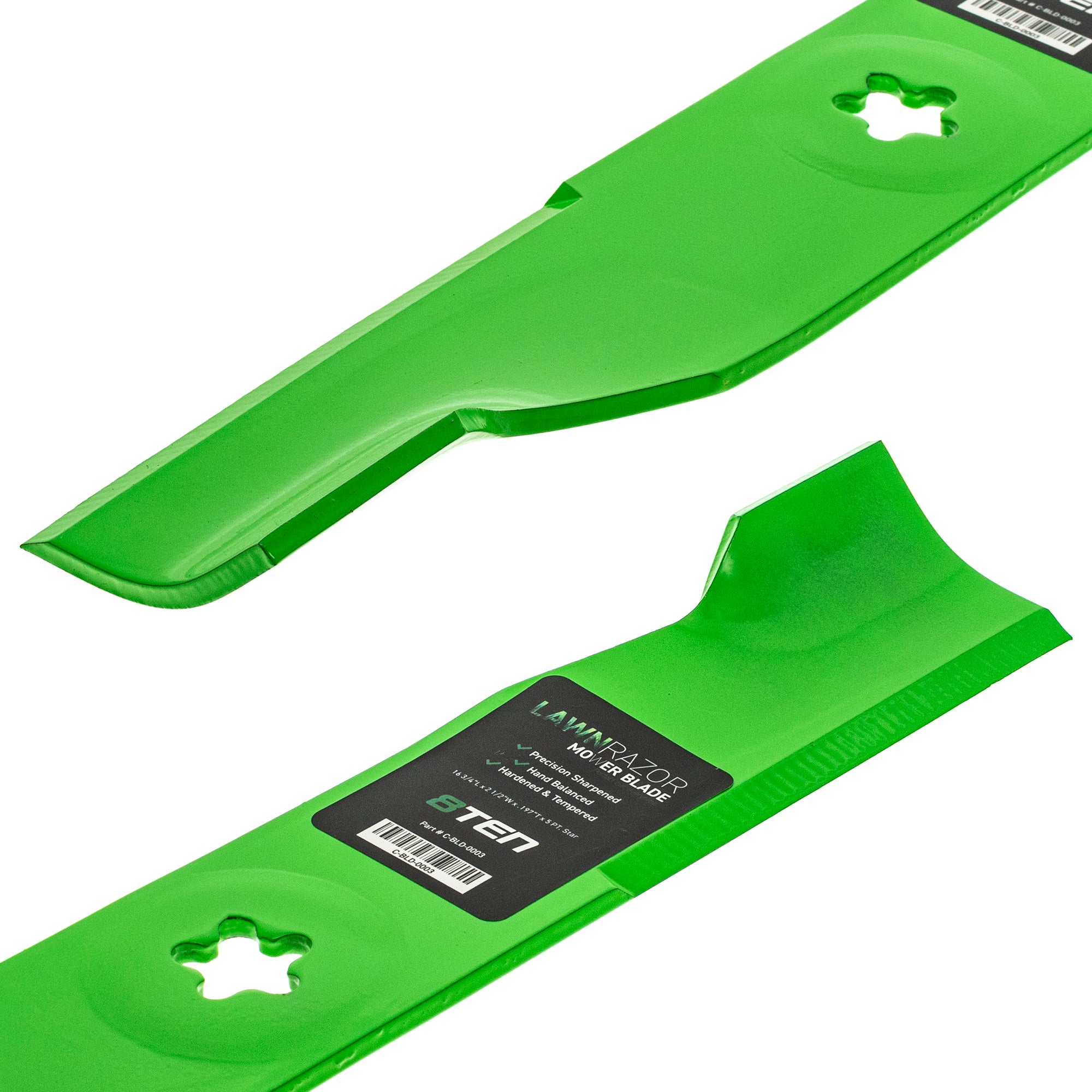 LawnRAZOR Notched High Lift Blade For Husqvarna Poulan Pro Statesman 180054 532173920 532180054 | 3-PACK