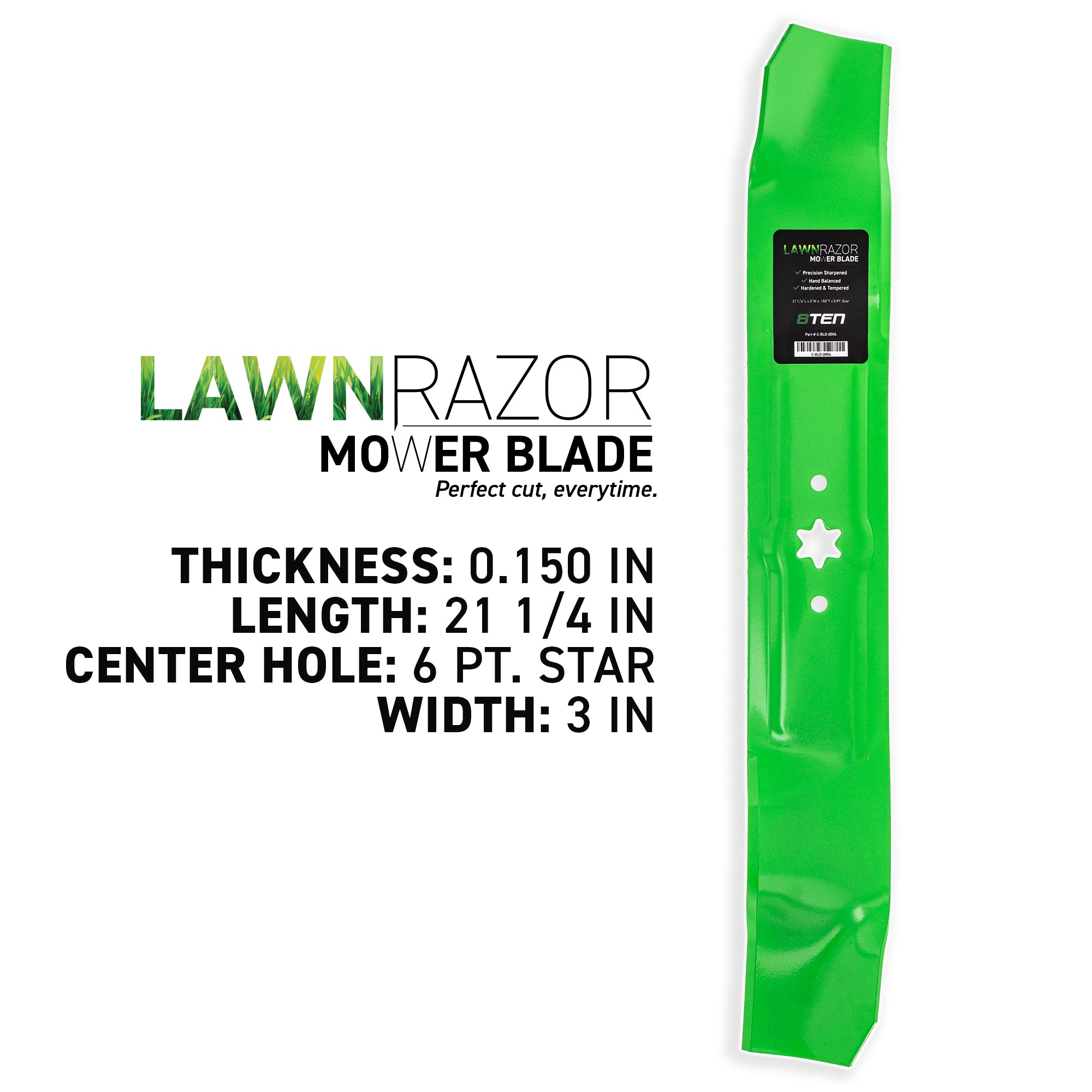 8TEN LawnRAZOR Mulching Blade 2-Pack 942-0616 742-0616A