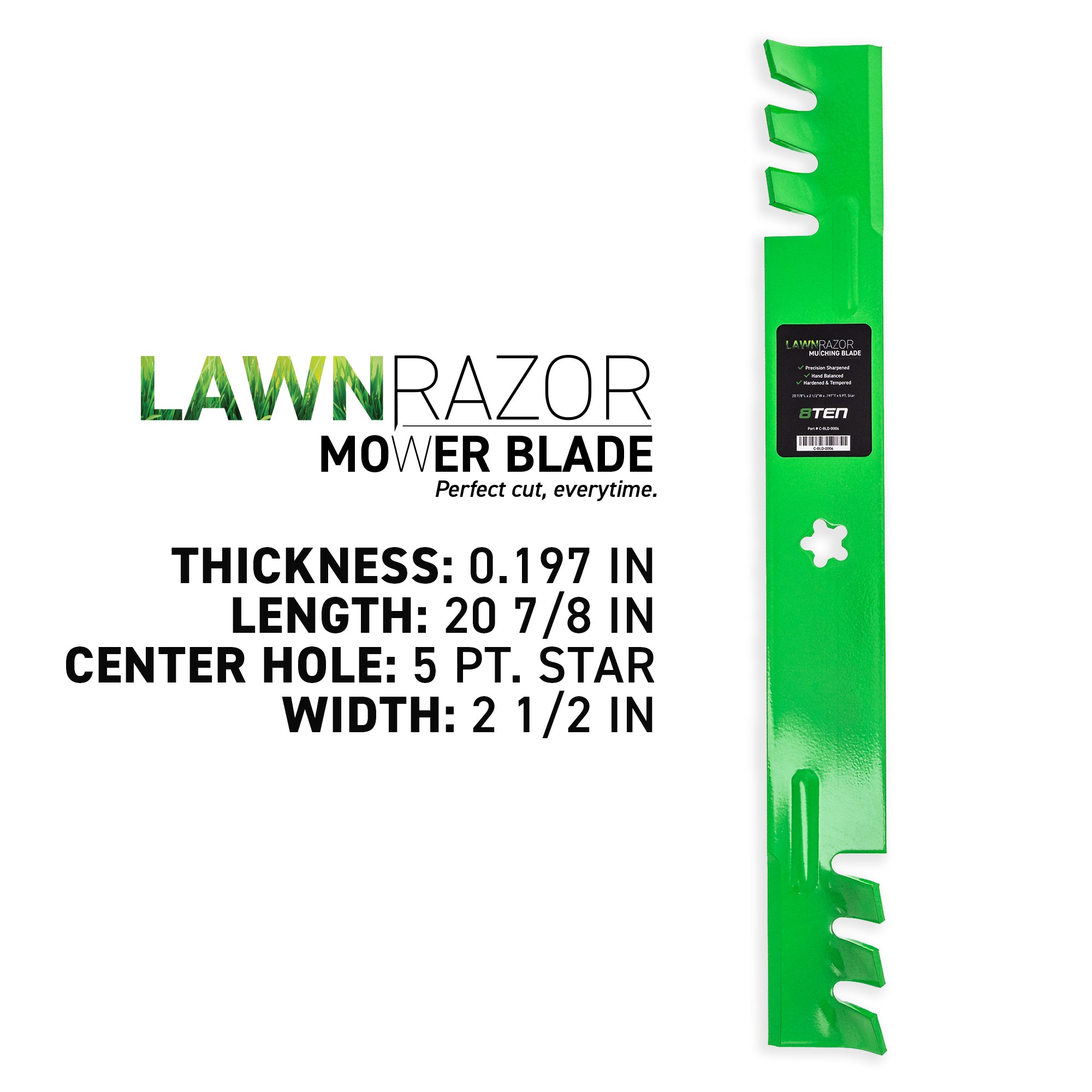 LawnRAZOR Toothed Mower Blade For AYP Poulan Pro | 8TEN
