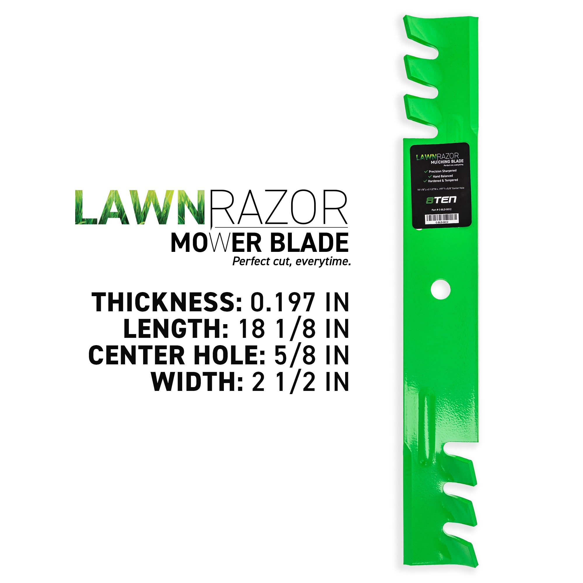 8TEN LawnRAZOR Toothed Blade 2-Pack 1521227 1521227S