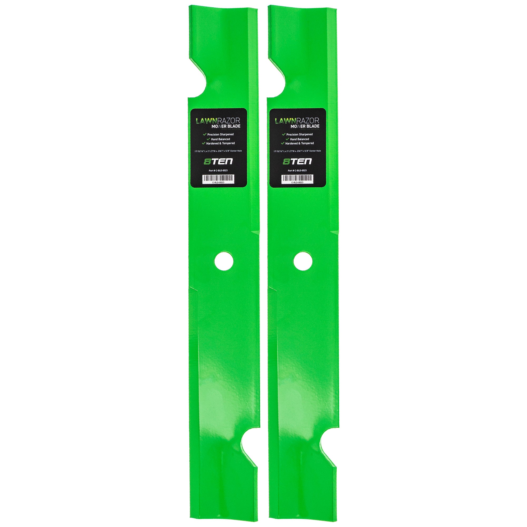 LawnRAZOR LawnRAZOR Notched Medium Lift Blade 2-Pack for Toro Exmark STEINER Snapper 8TEN 810-CBL2245D