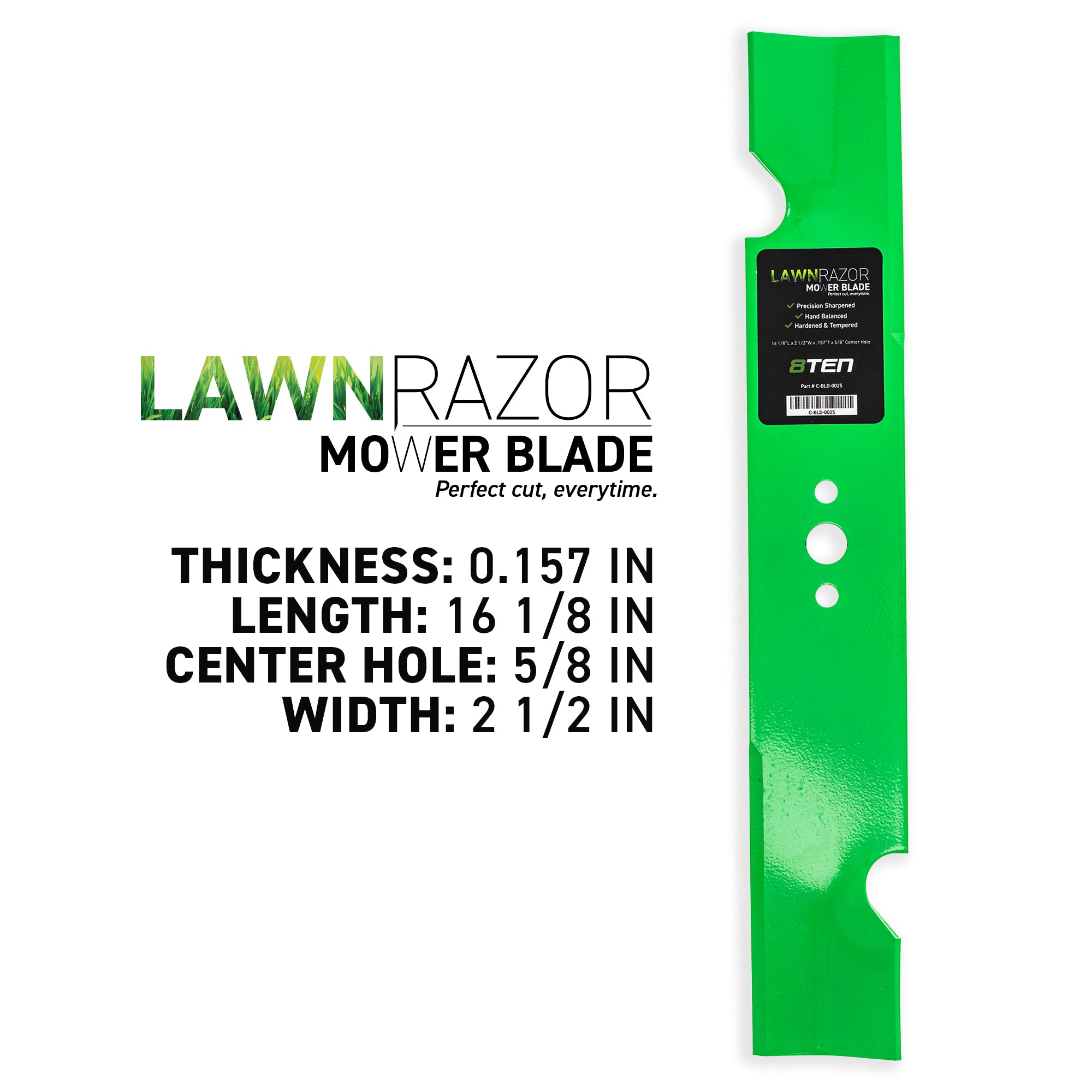 C LawnRAZOR Notched High Lift Blade For Gravely Ariens | 8TEN