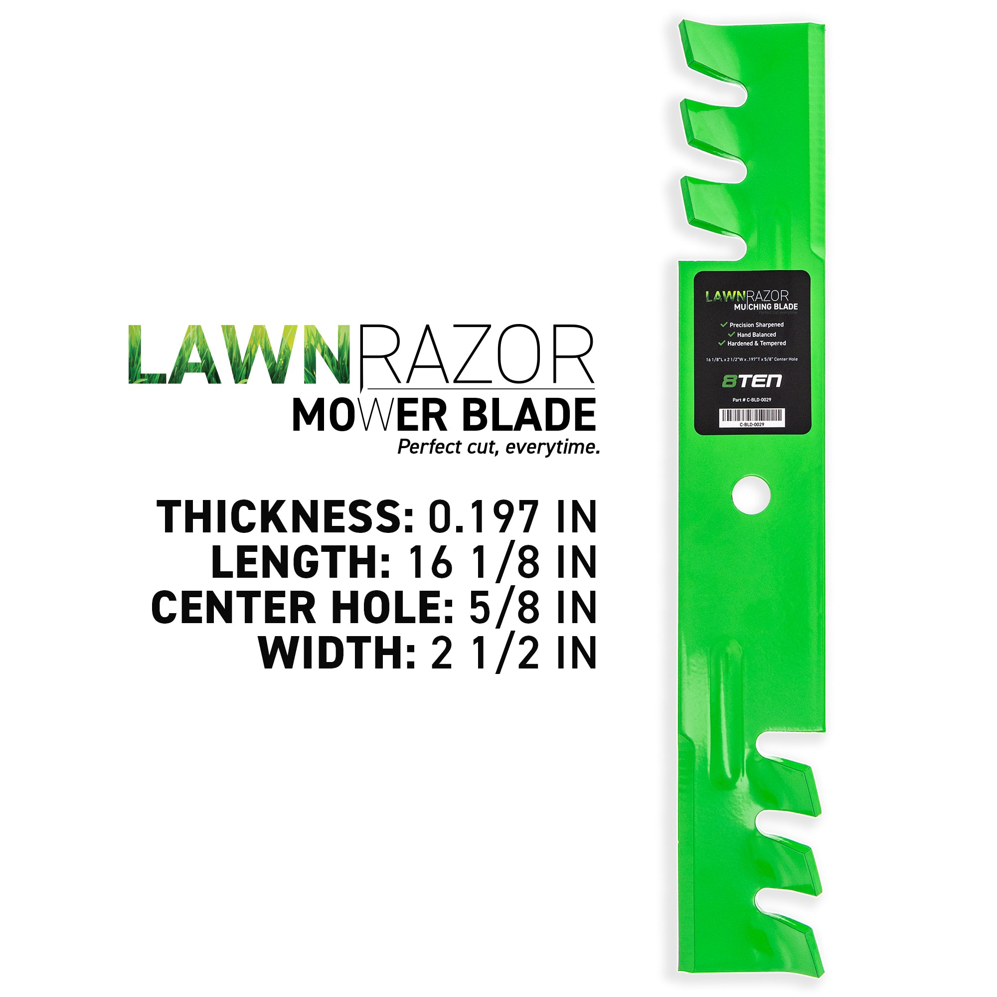 8TEN LawnRAZOR Mulching Blade 3-Pack 1520843 1520843S