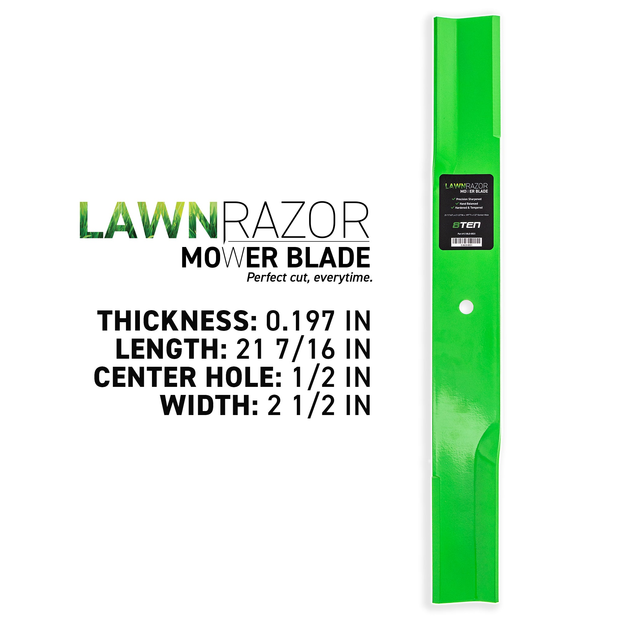 8TEN LawnRAZOR Mower Blade 3-Pack 44-6250 44-6250-03