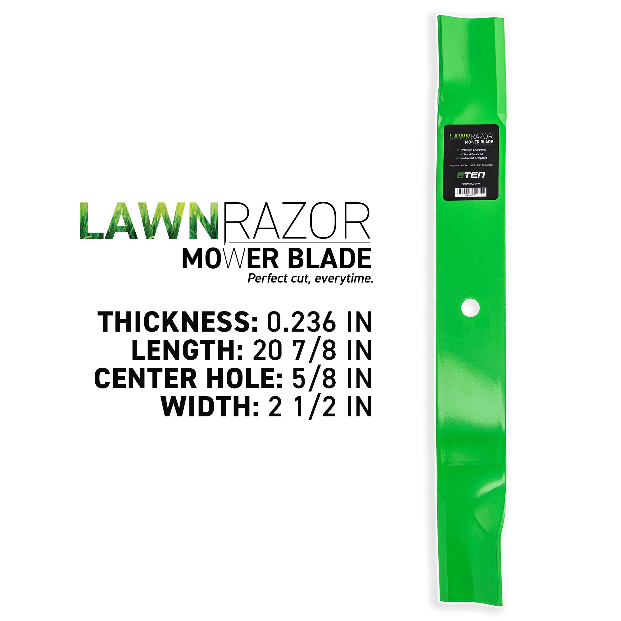 8TEN LawnRAZOR High Lift Blade 3-Pack 112111-03