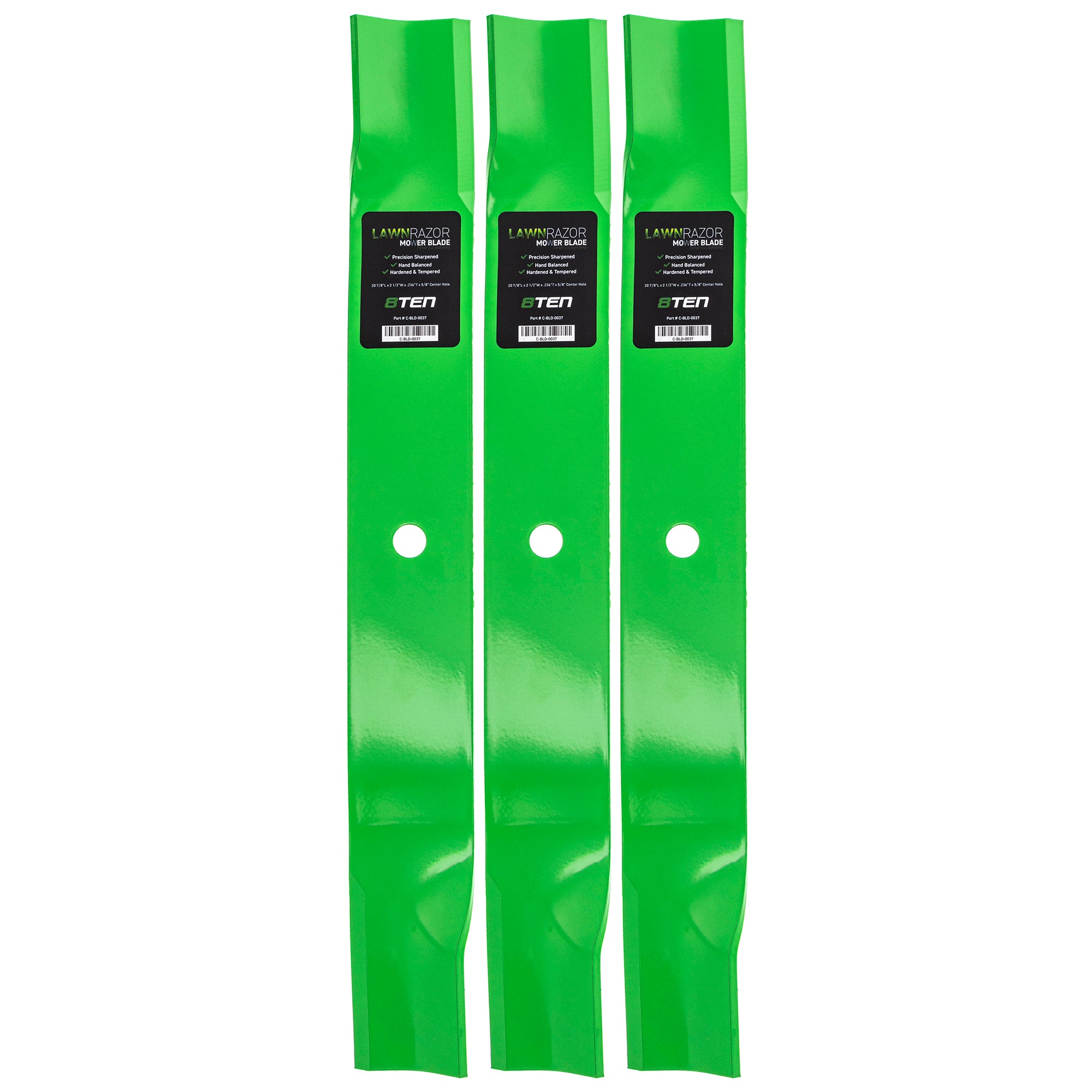 LawnRAZOR LawnRAZOR High Lift Blade 3-Pack for Walbro Stens STEINER Oregon MTD Cub Cadet 8TEN 810-CBL2259D