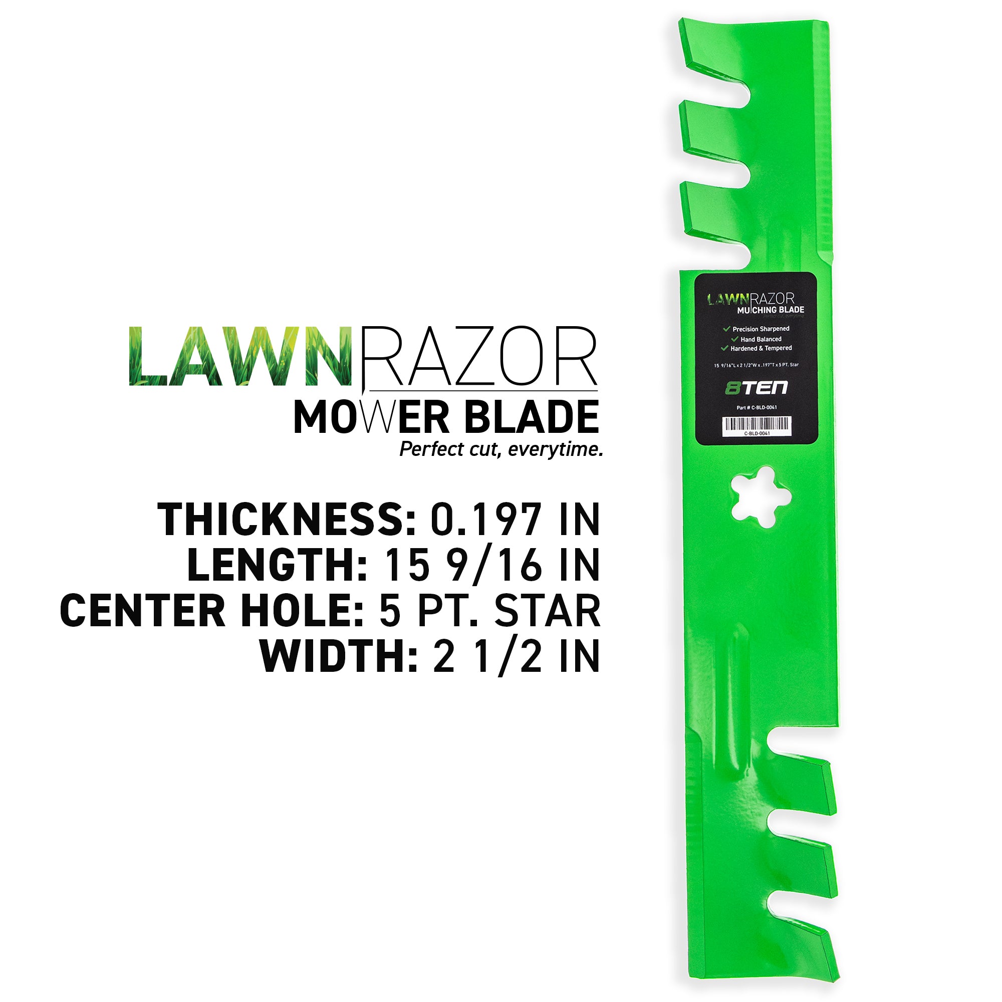 LawnRAZOR Toothed Blade For AYP Poulan Pro 170698 | 8TEN