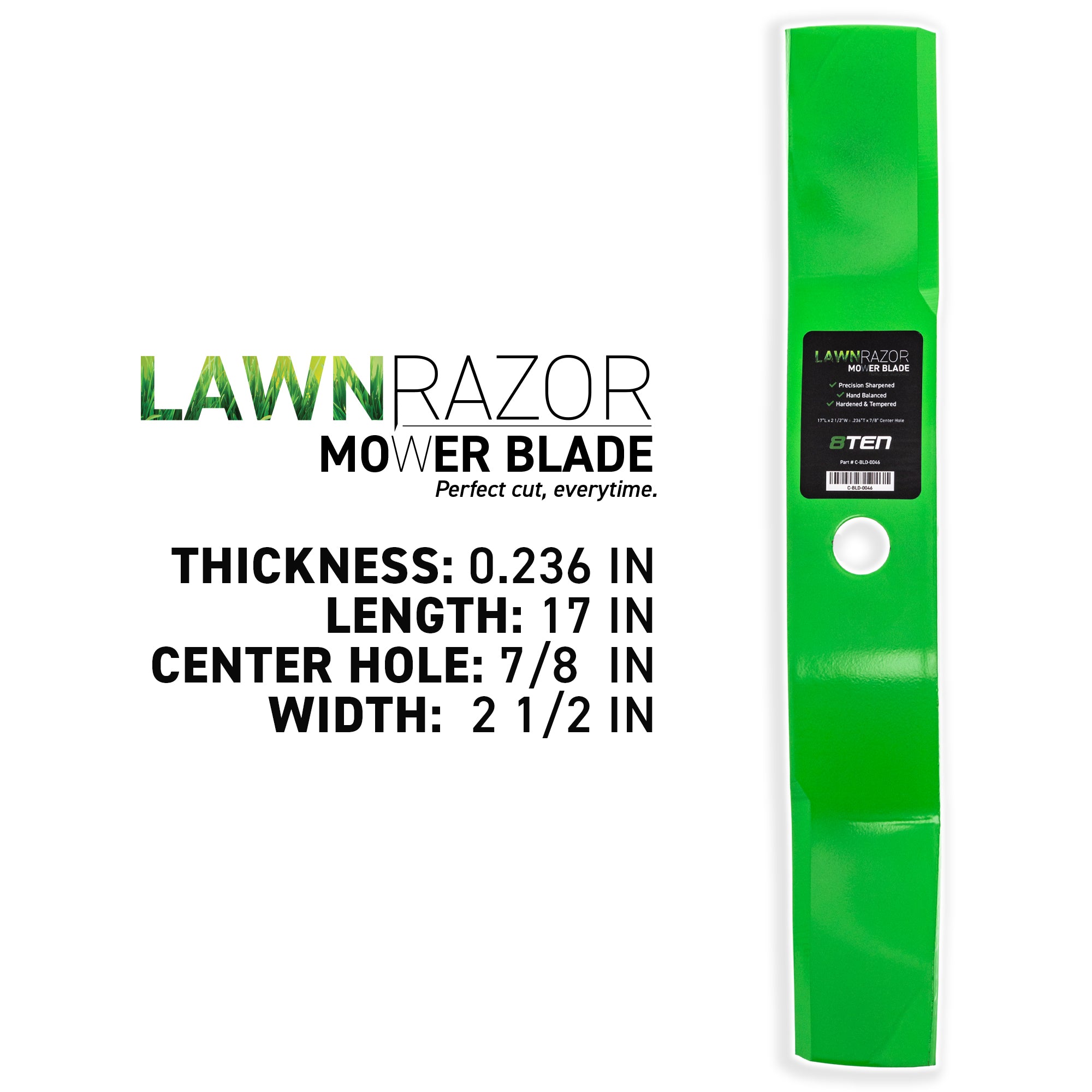 8TEN LawnRAZOR Mower Blade 3-Pack M136194