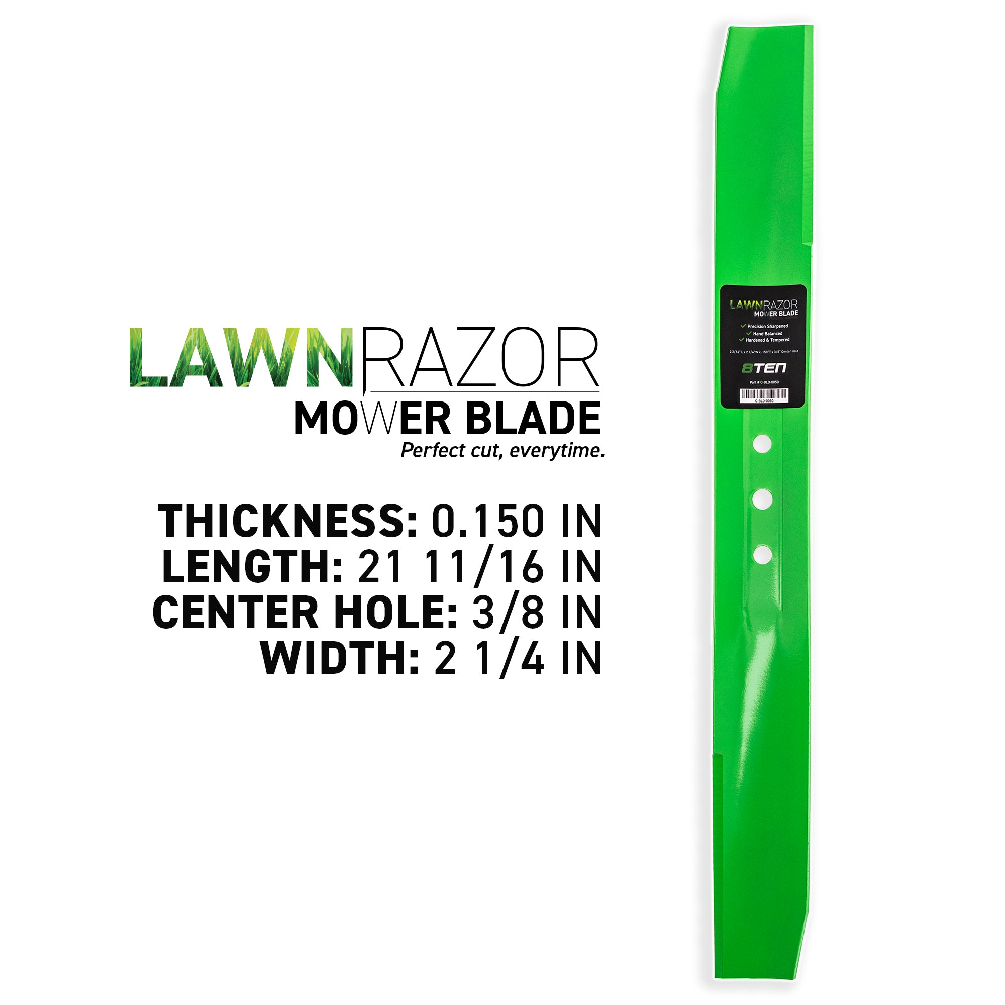 8TEN LawnRAZOR Mower Blade 3-Pack 131-4547-03