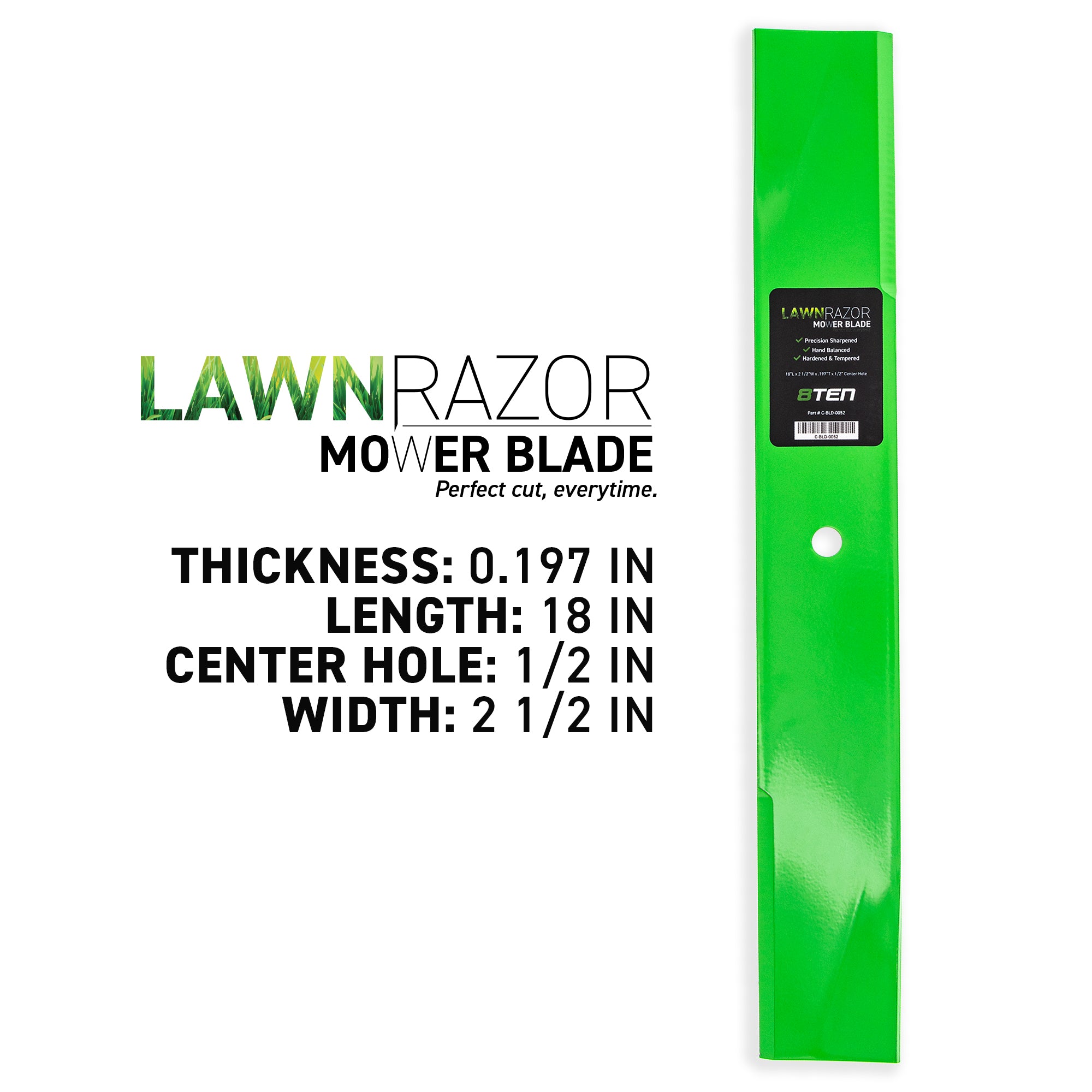 8TEN LawnRAZOR High Lift Blade 3-Pack 56-2390