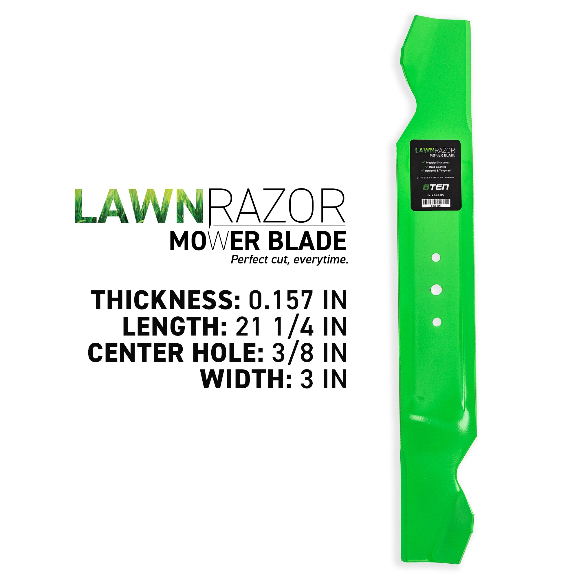 LawnRAZOR Notched High Lift Blade For MTD Ranch King | 8TEN
