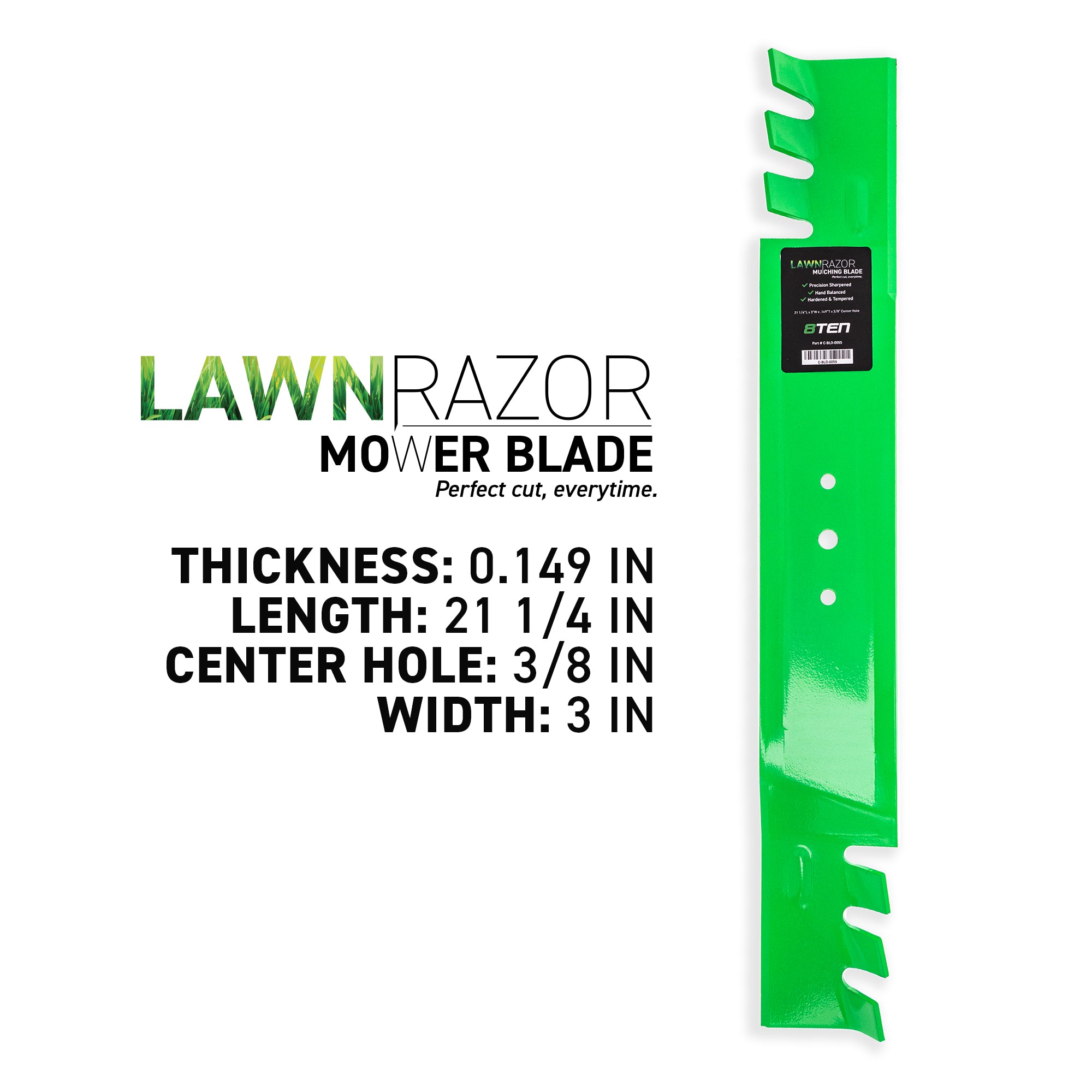 8TEN LawnRAZOR Toothed Blade Set 2-Pack 742-0499
