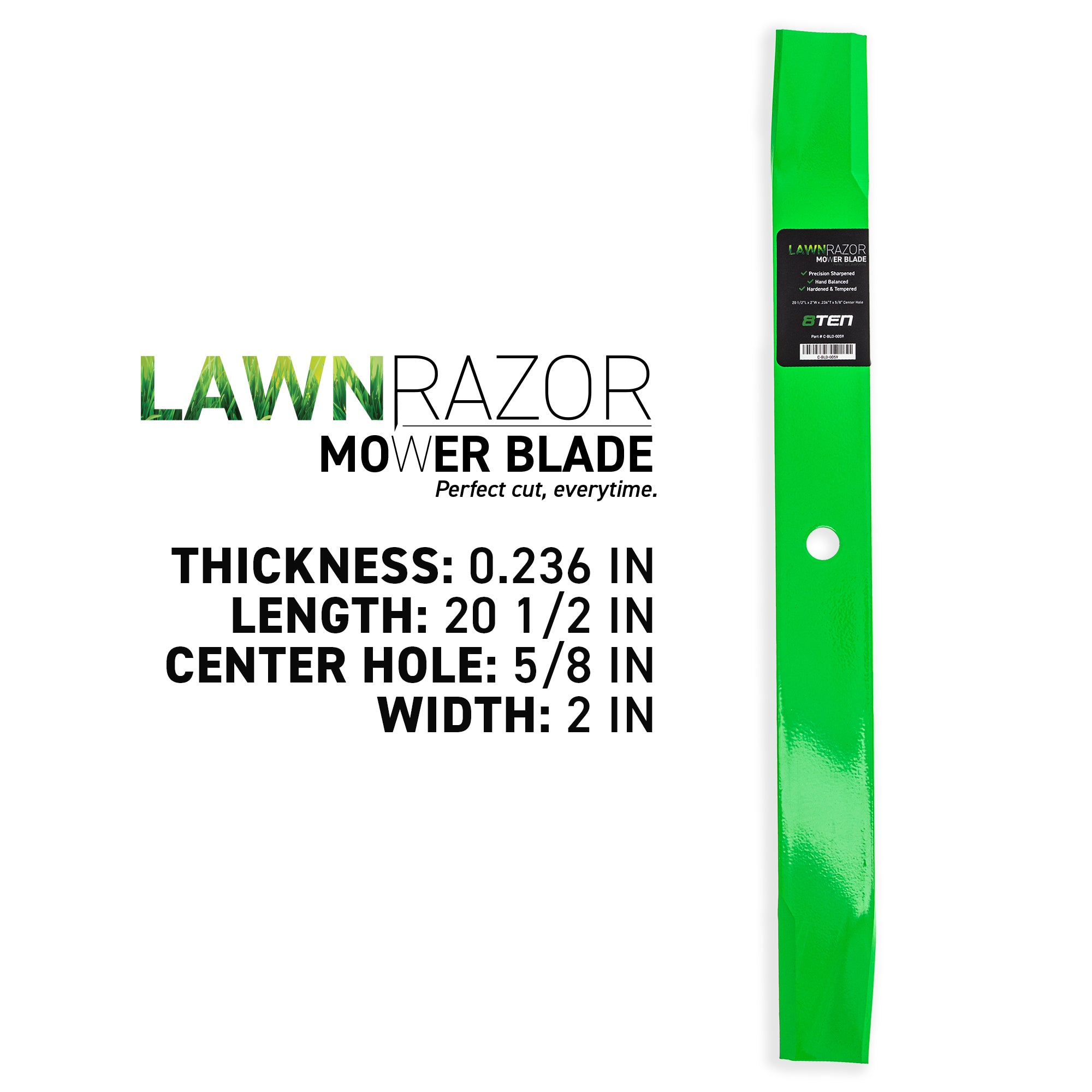 8TEN LawnRAZOR High Lift Blade 3-Pack 046999 08979600