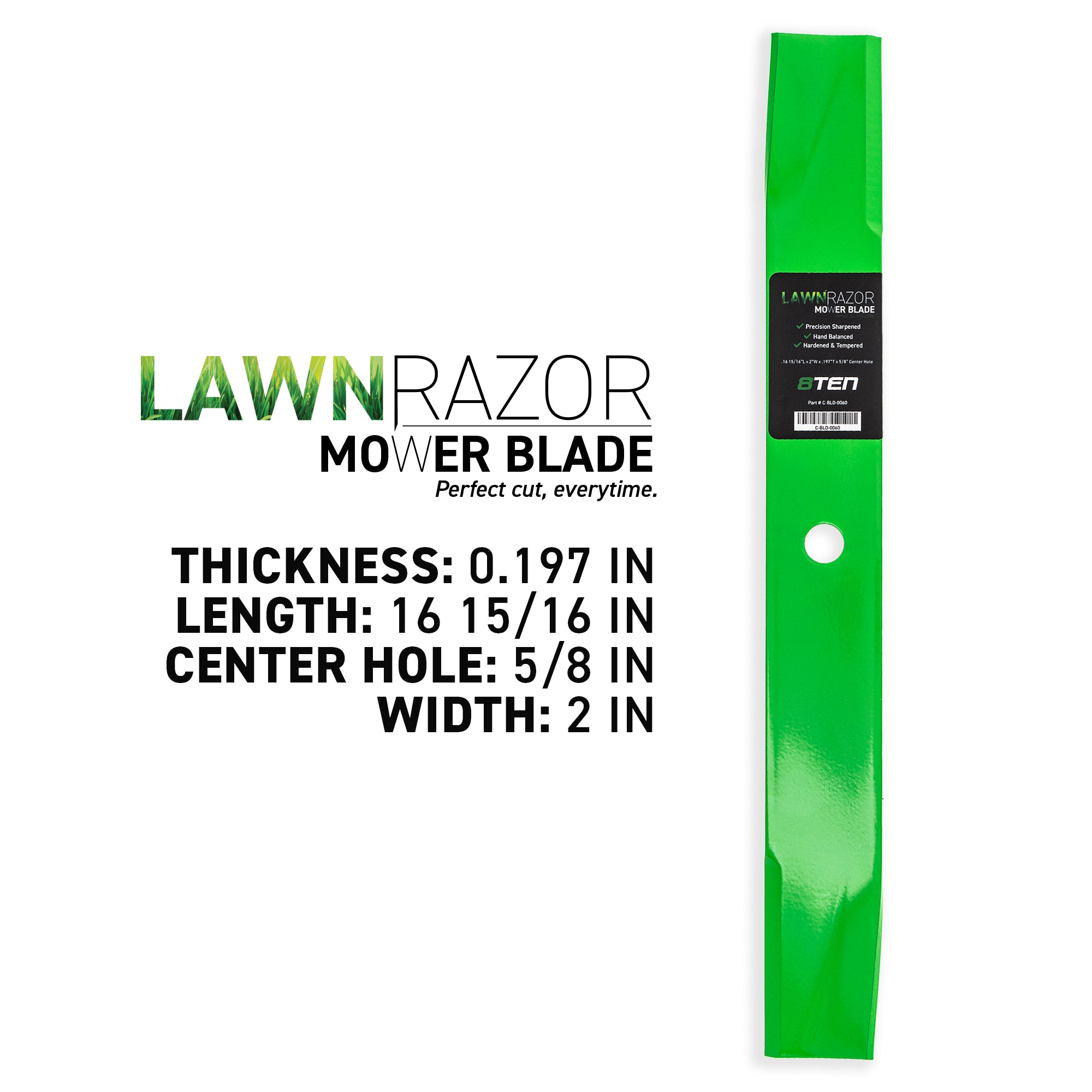 8TEN LawnRAZOR Medium Lift Blade 2-Pack 046998 08861600