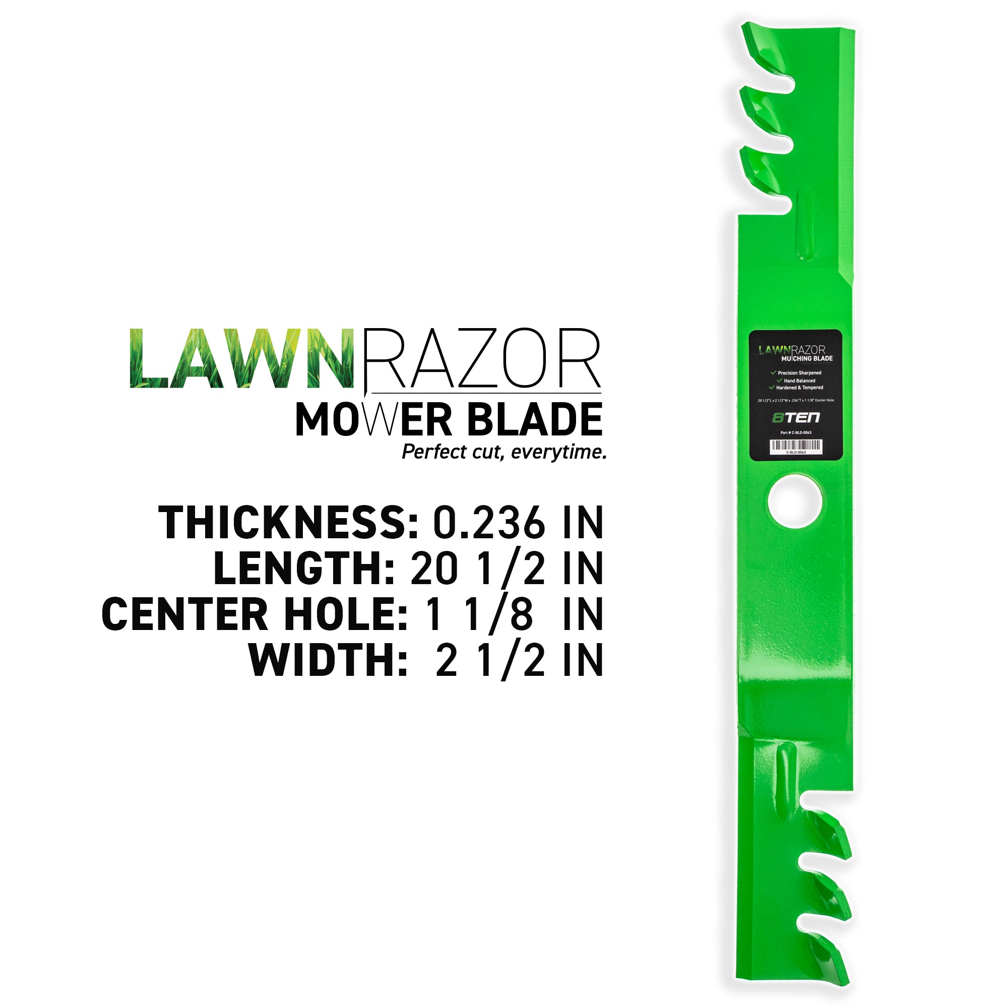 8TEN LawnRAZOR Toothed Blade 6-Pack 76539-34330