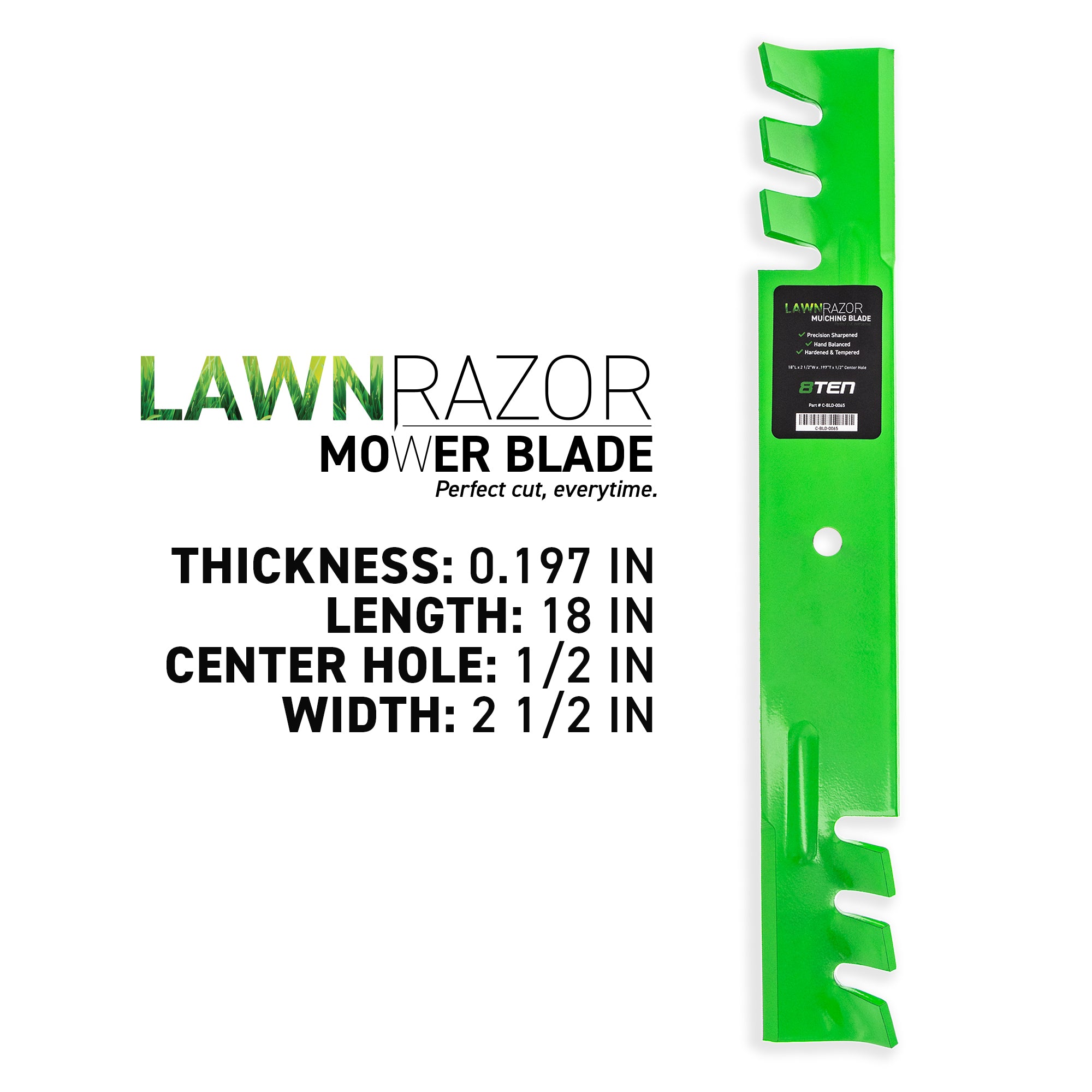 8TEN LawnRAZOR Toothed Blade 3-Pack 56-2390 56-2390-03
